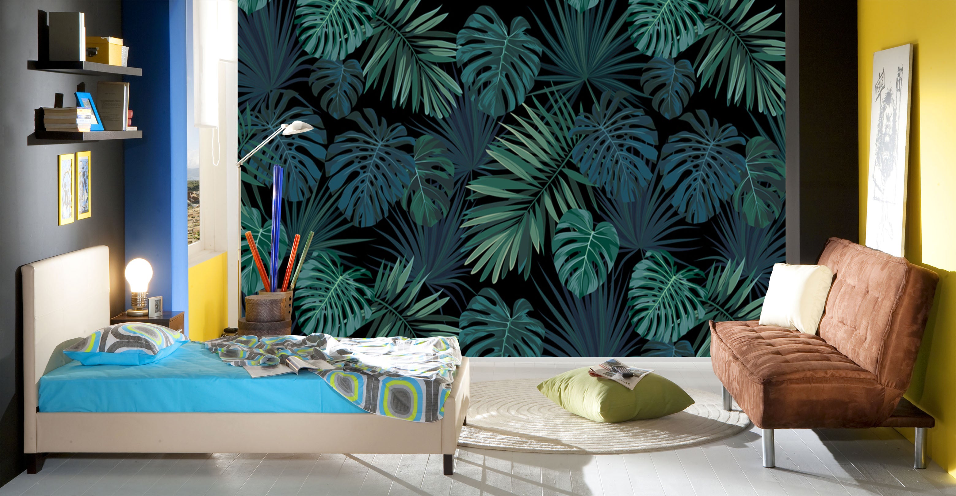 3D Bushy Leaves 1578 Wall Murals