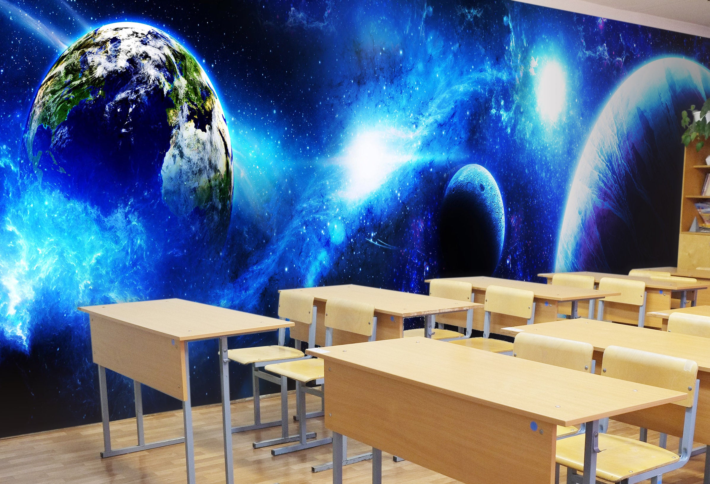 3D Blue Planet 015 Wall Murals