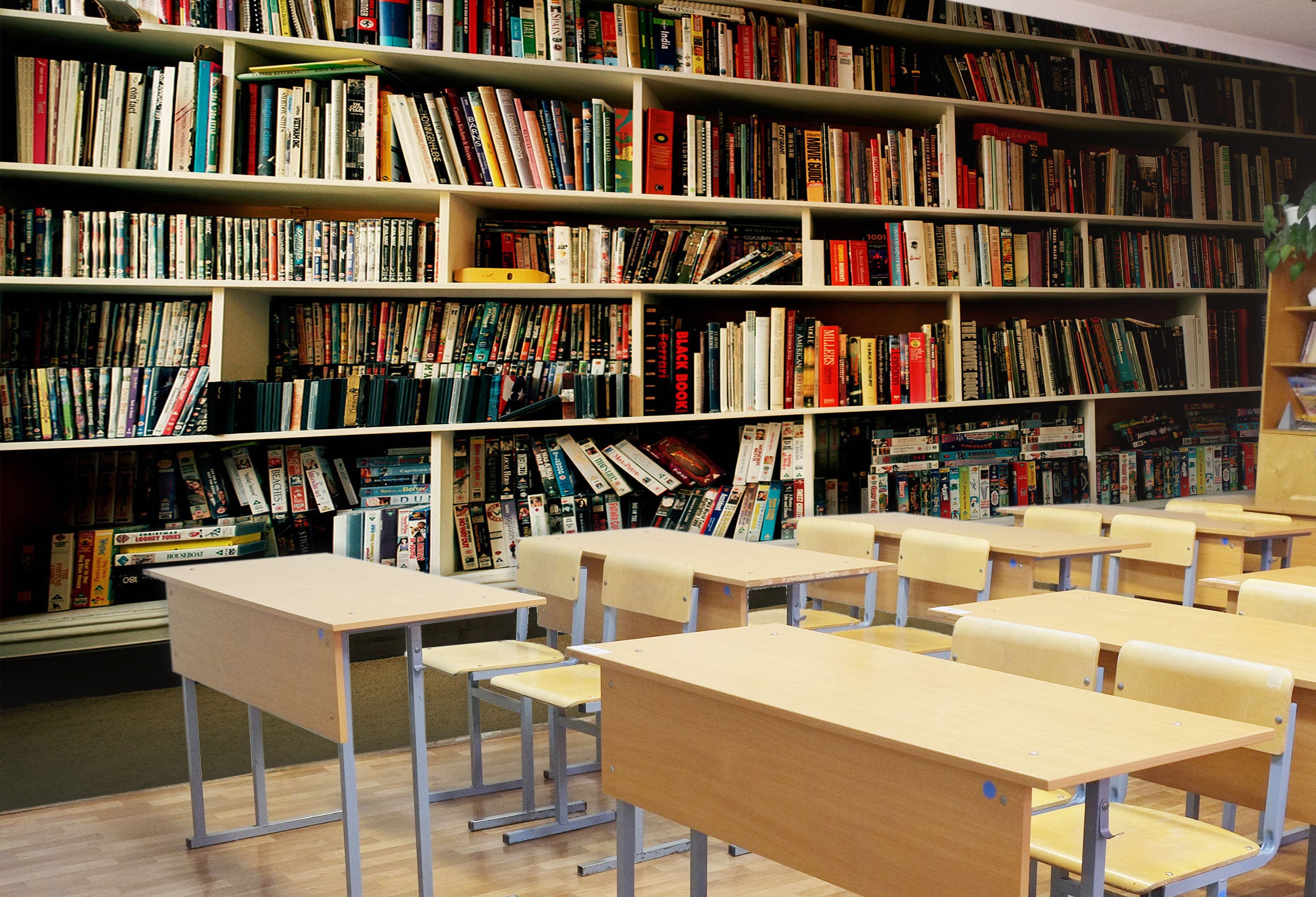 3D Bookshelf 010 Wall Murals