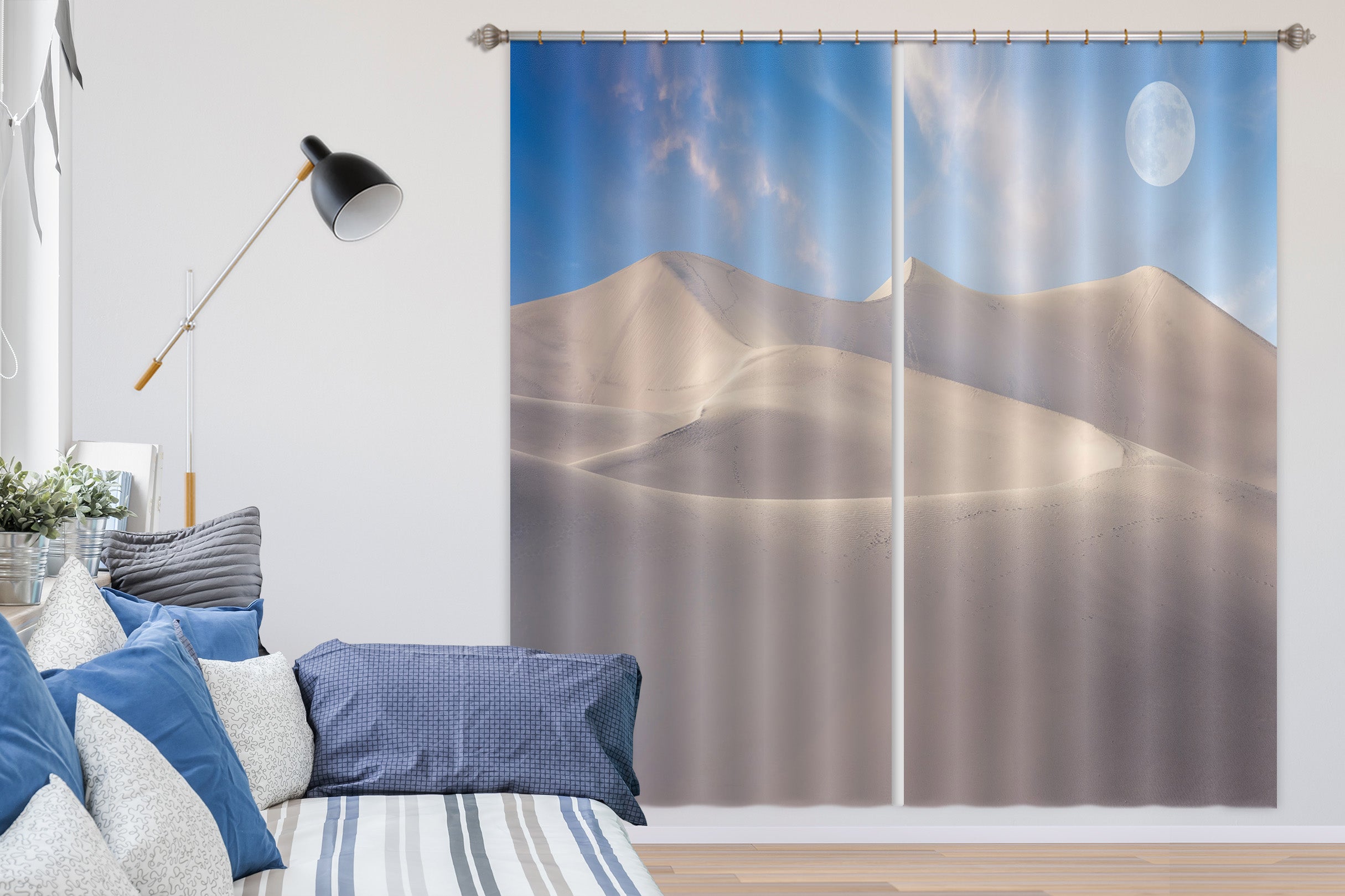 3D White Desert 184 Marco Carmassi Curtain Curtains Drapes