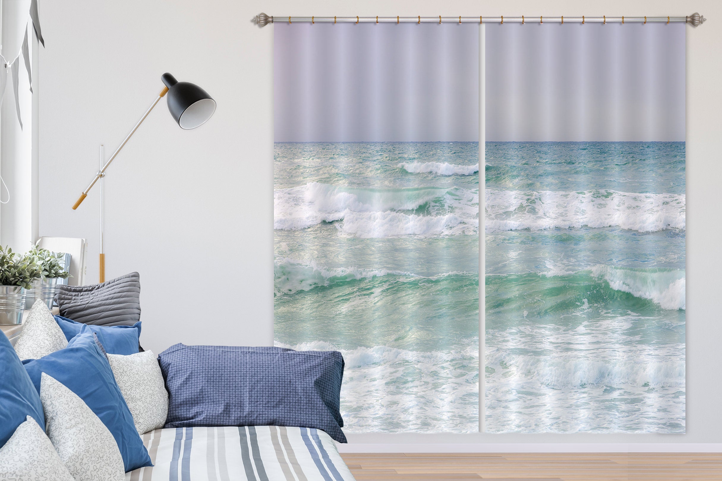 3D Ocean Waves 6526 Assaf Frank Curtain Curtains Drapes