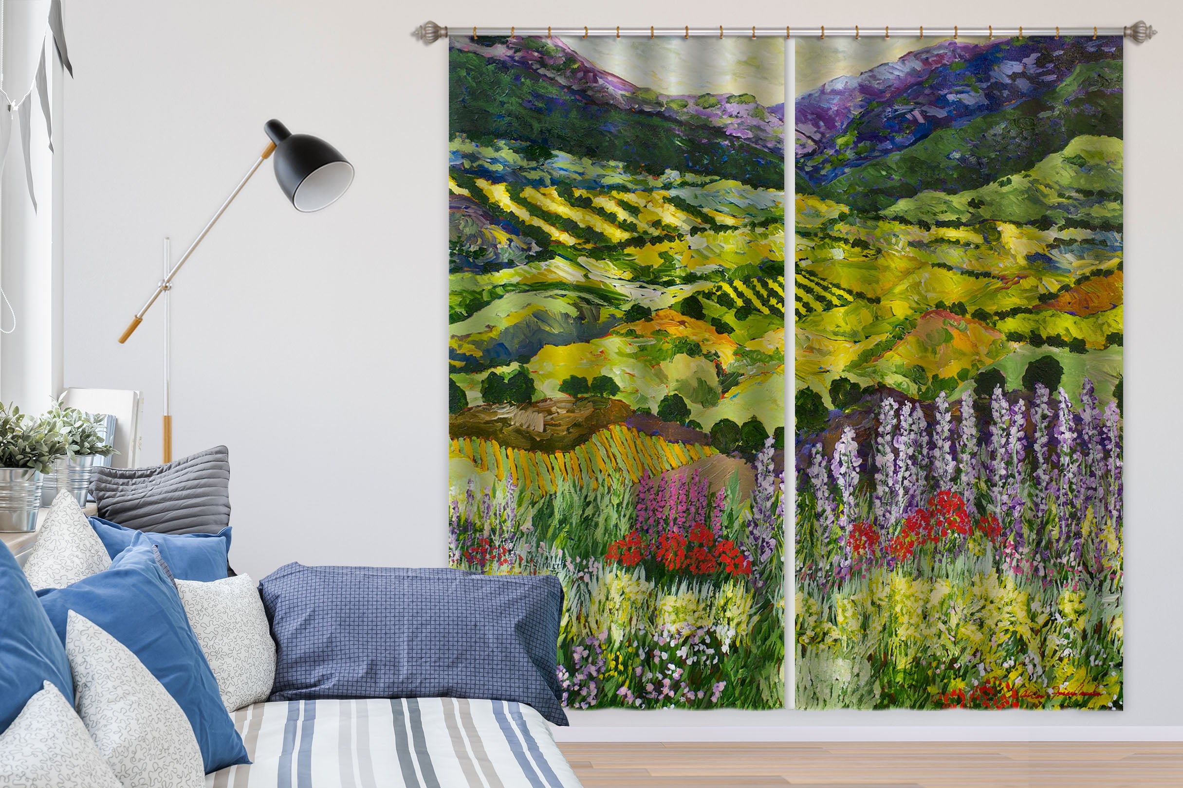 3D Valley Blossoms 168 Allan P. Friedlander Curtain Curtains Drapes