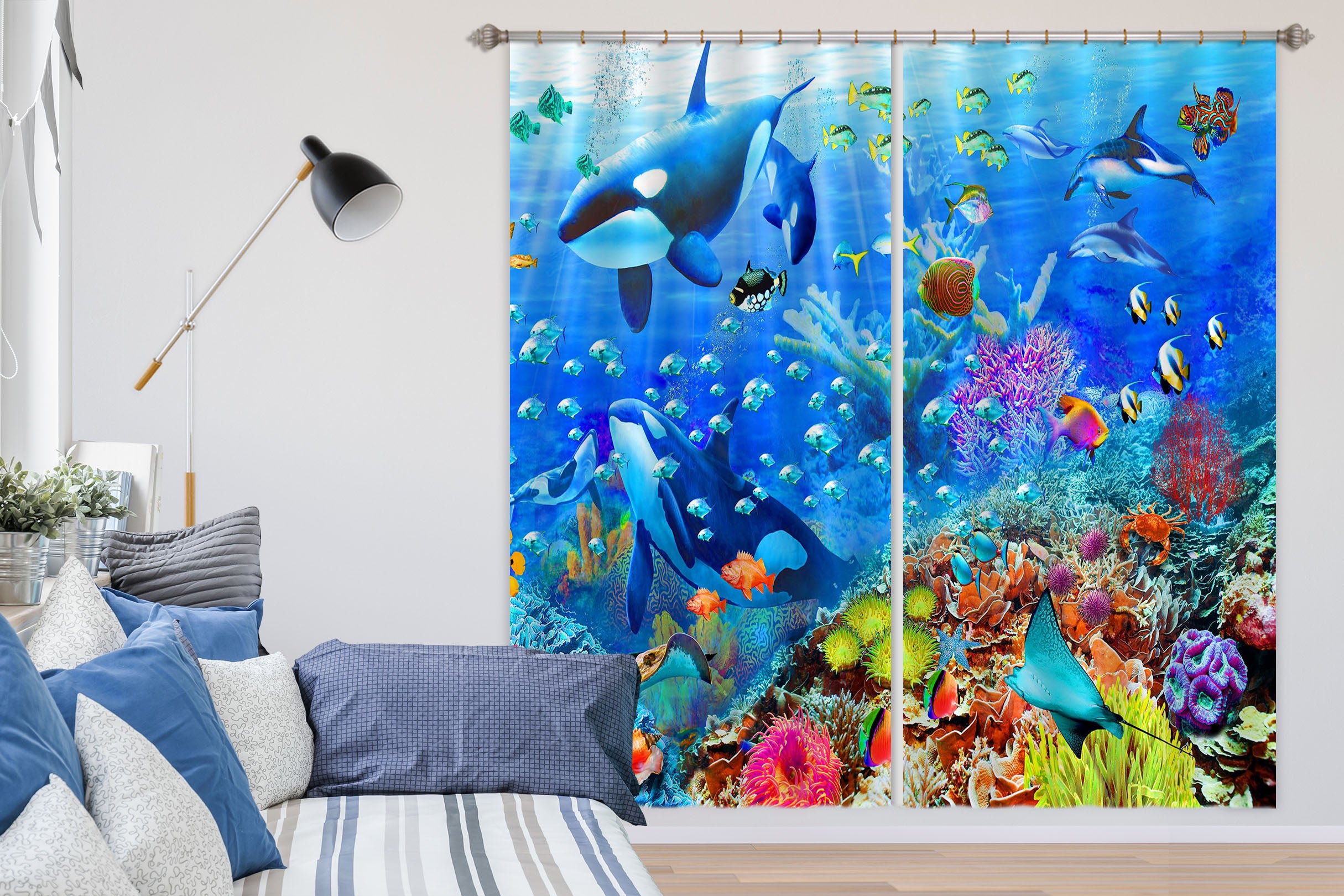 3D The Underwater World 051 Adrian Chesterman Curtain Curtains Drapes