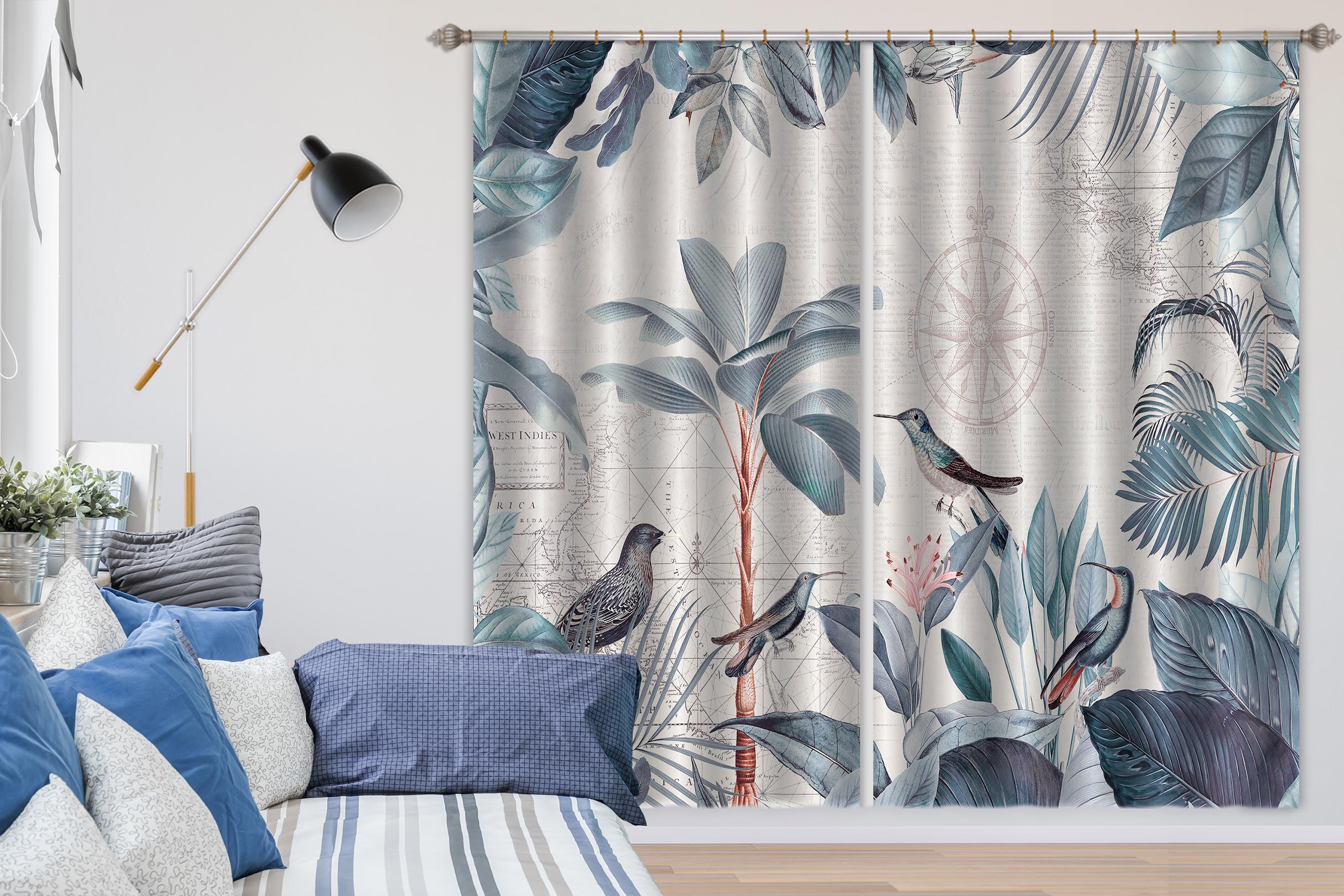3D Bird Forest 022 Andrea haase Curtain Curtains Drapes
