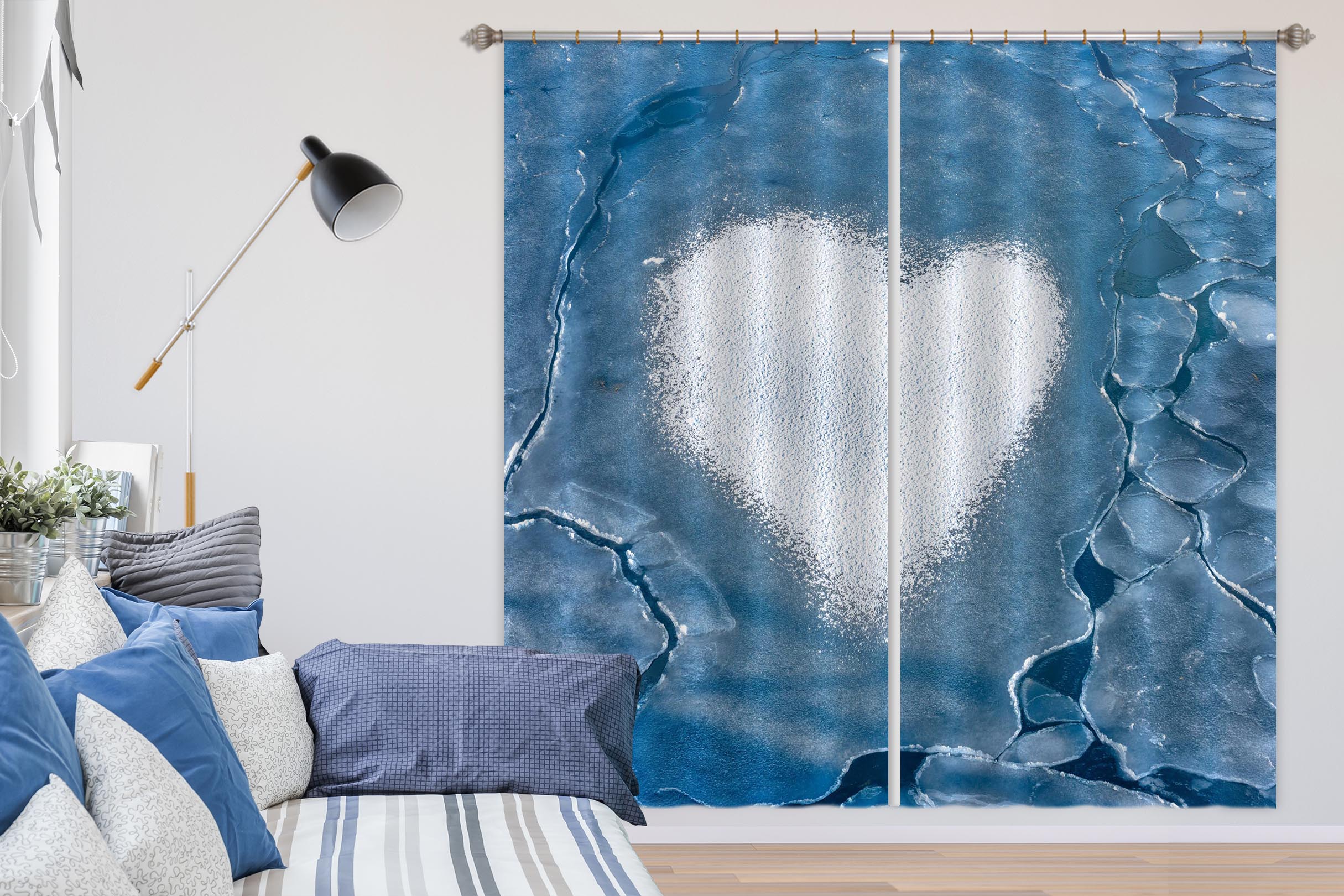 3D Heart Shaped 130 Marco Carmassi Curtain Curtains Drapes