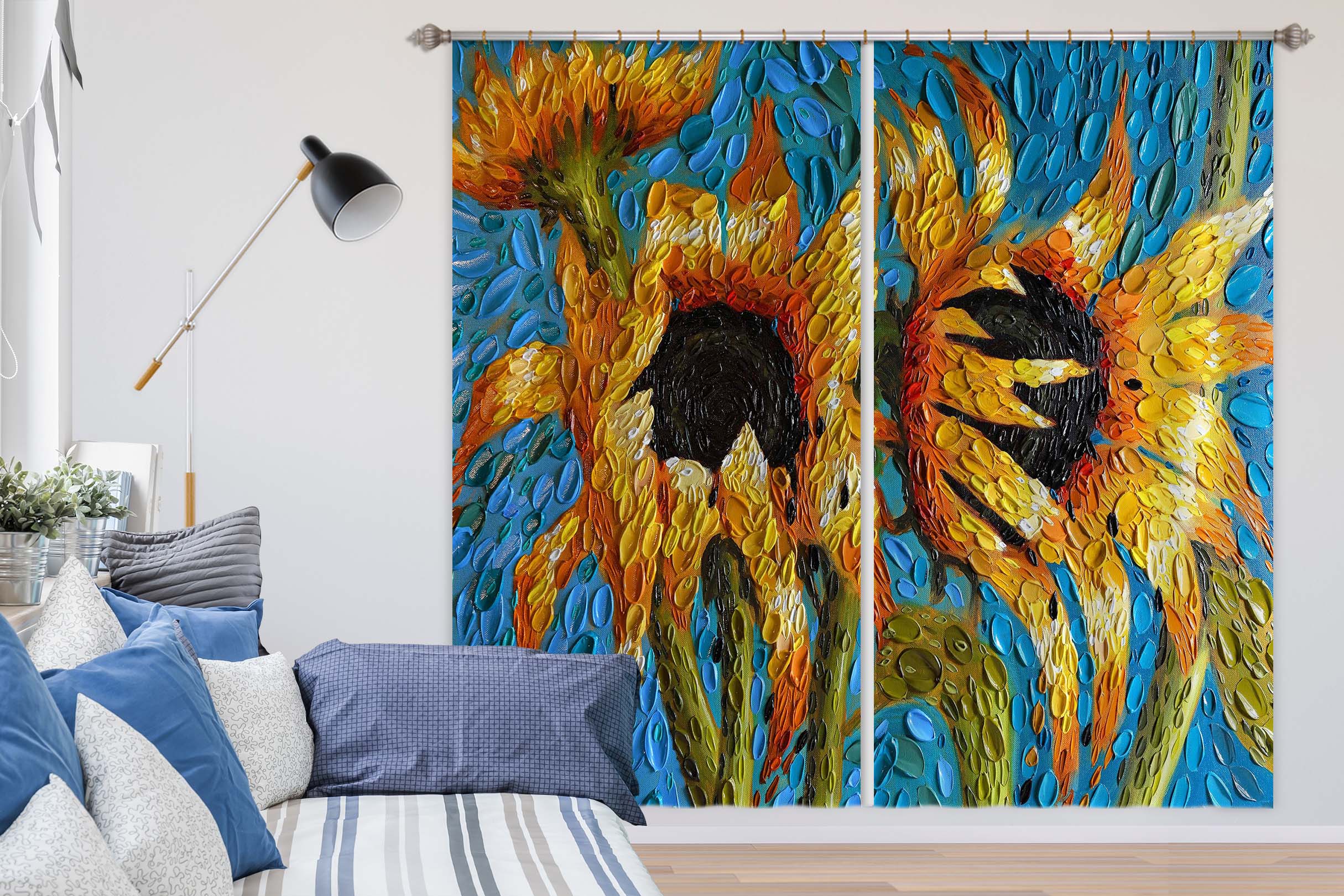 3D The Turquoise Drea 066 Dena Tollefson Curtain Curtains Drapes