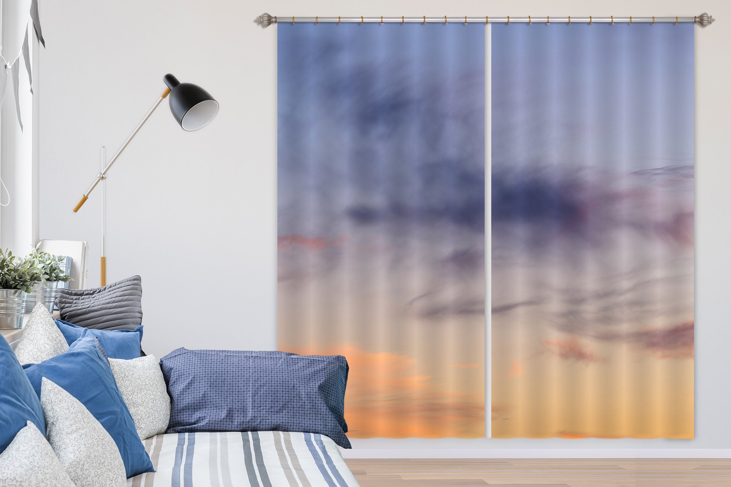3D Beautiful Clouds 6406 Assaf Frank Curtain Curtains Drapes