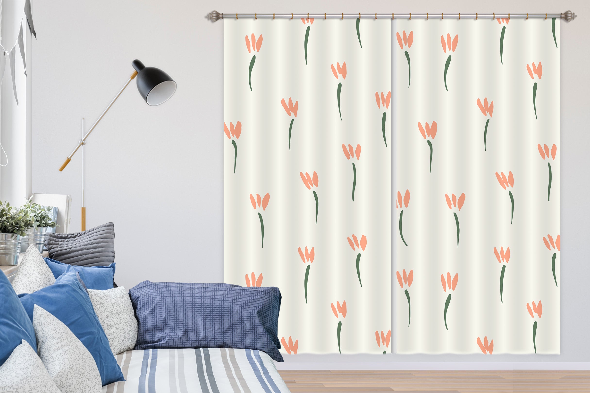 3D Petal Flower Pattern 111123 Kashmira Jayaprakash Curtain Curtains Drapes