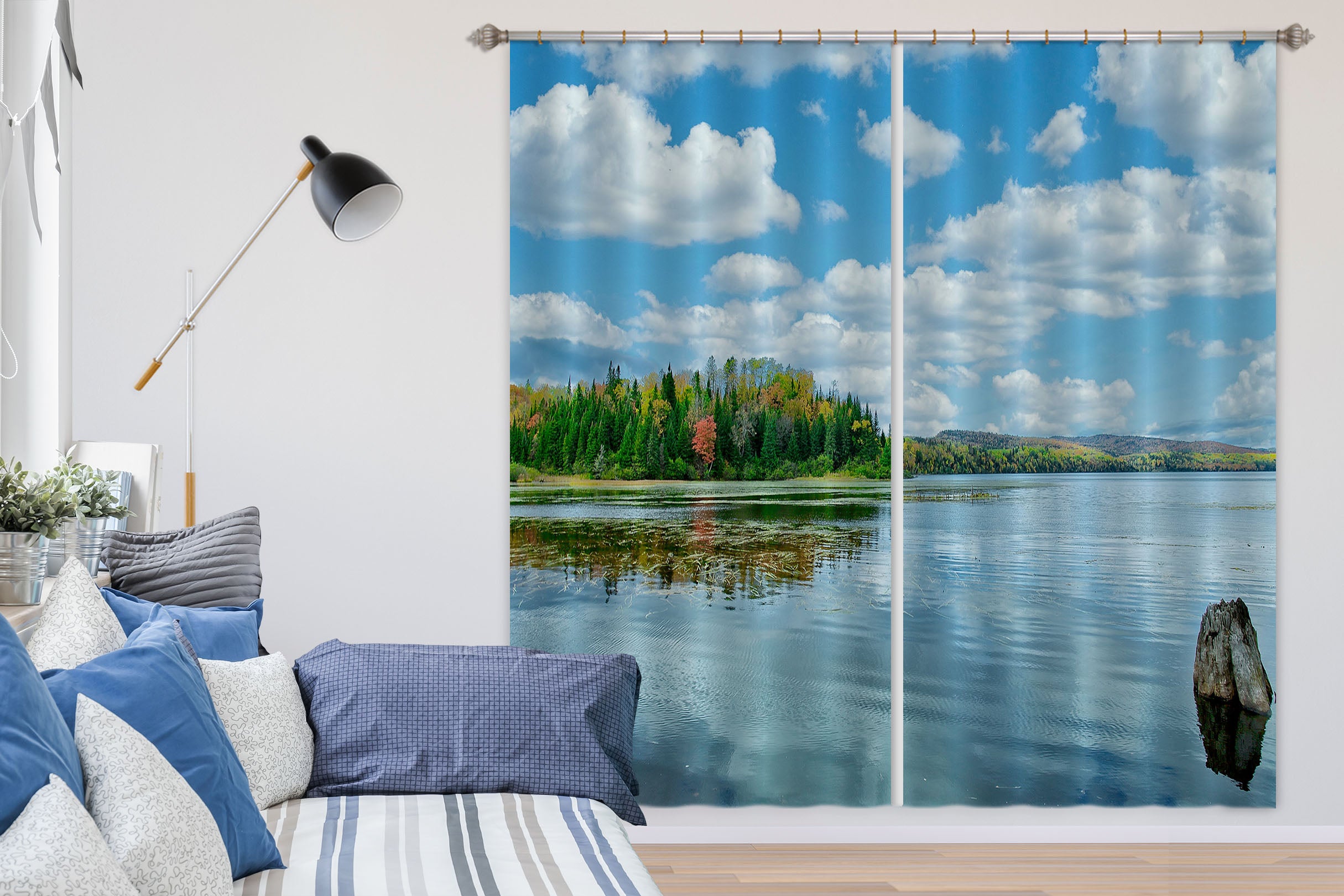 3D Lake 62153 Kathy Barefield Curtain Curtains Drapes