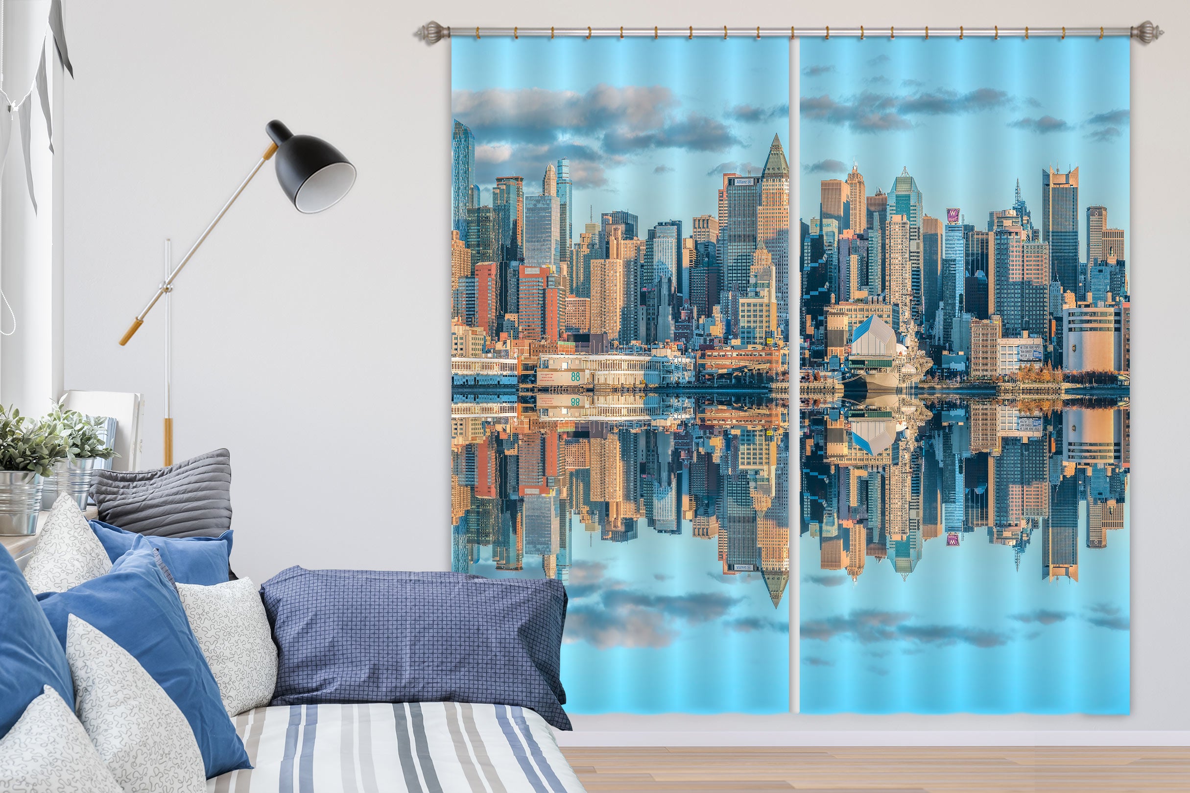 3D New York River 021 Assaf Frank Curtain Curtains Drapes