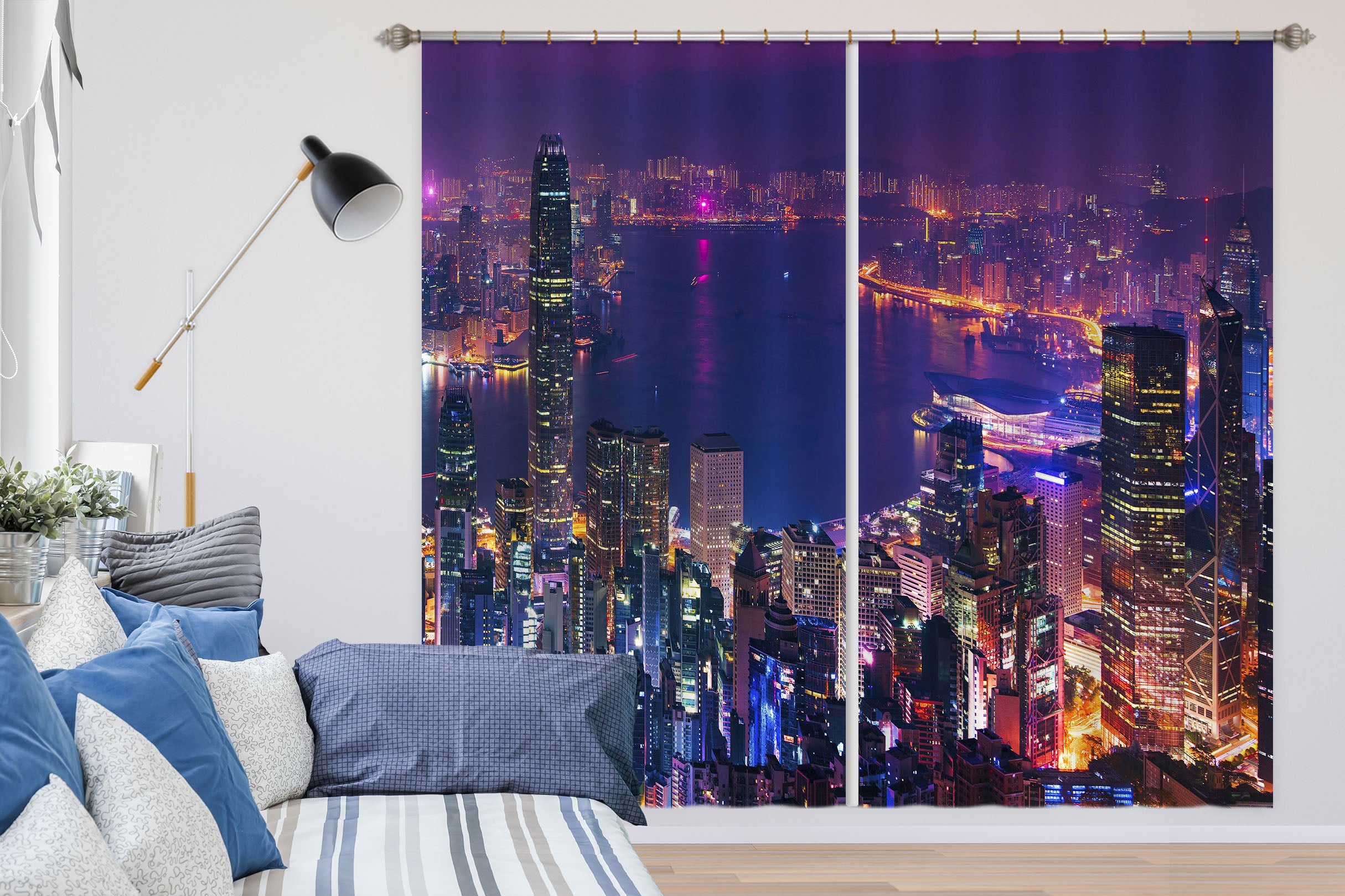 3D City Lights 180 Marco Carmassi Curtain Curtains Drapes
