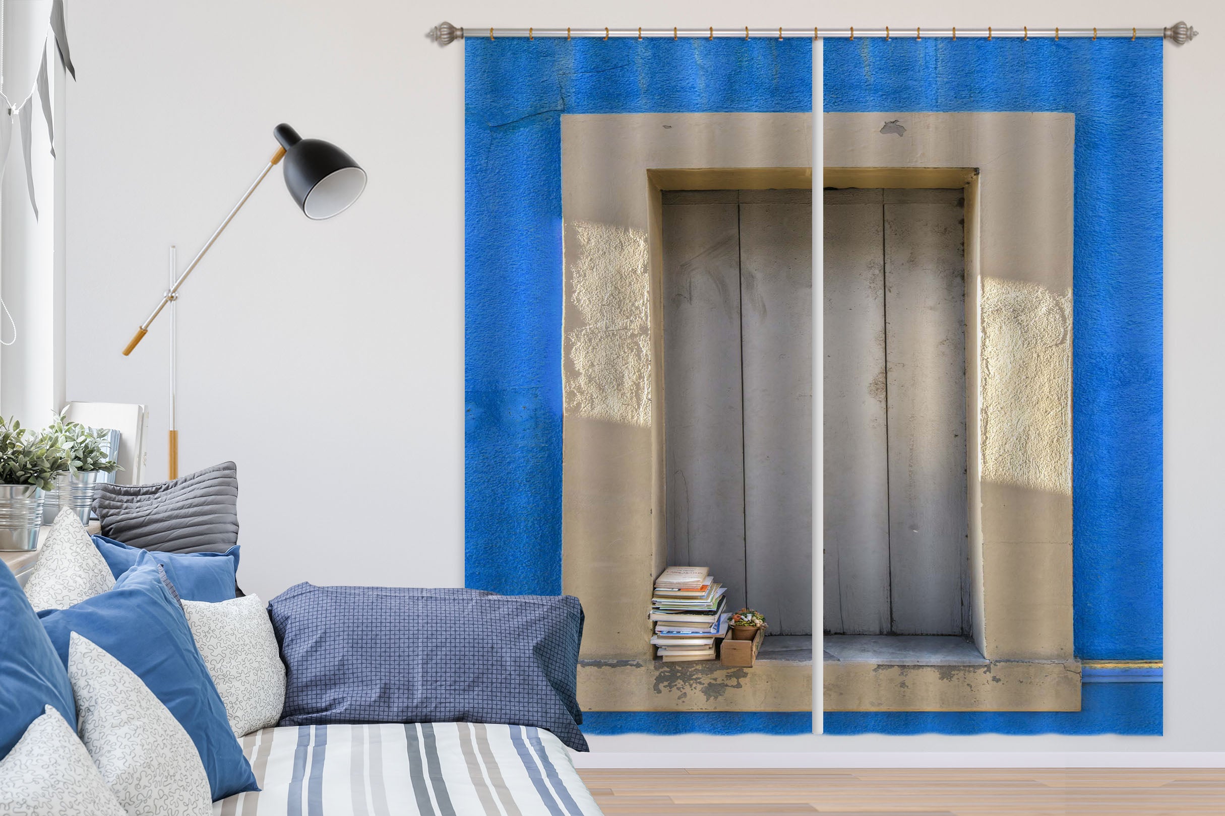 3D Gray Pattern 061 Marco Carmassi Curtain Curtains Drapes