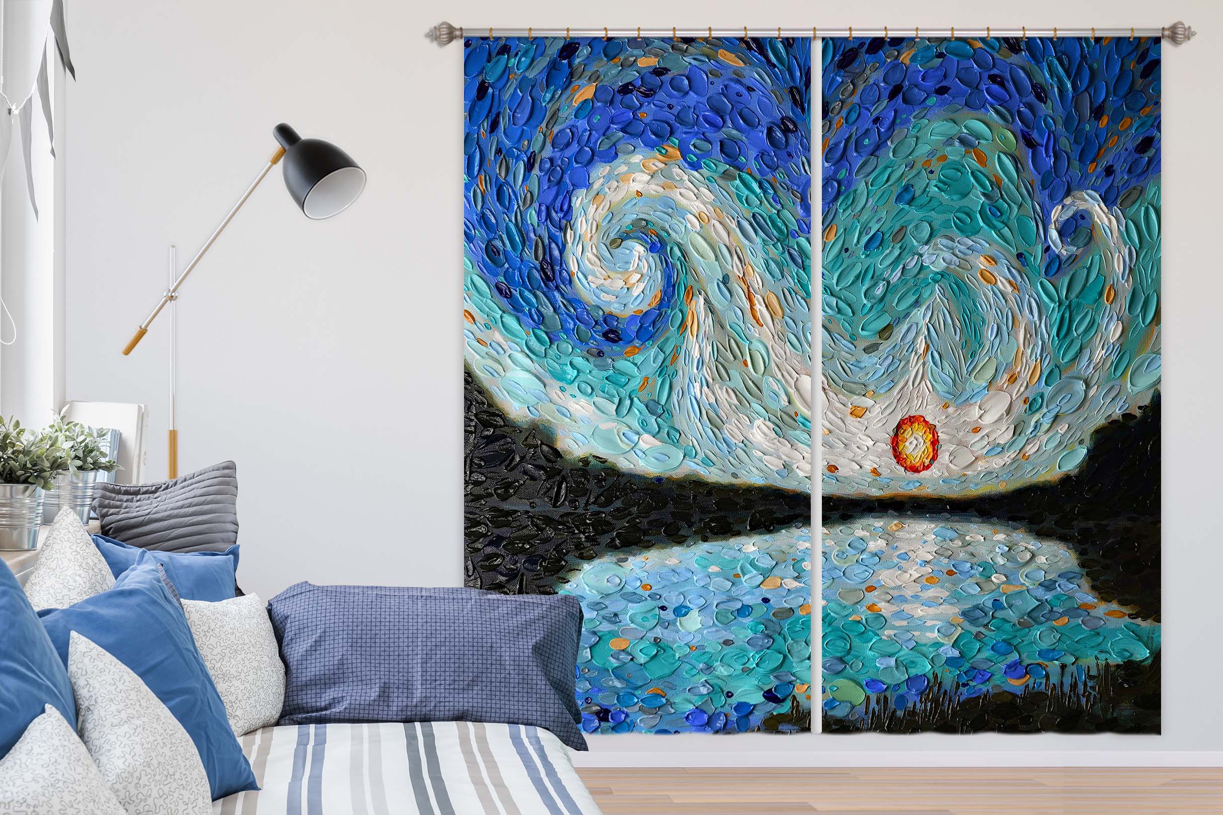 3D Eye Of The Sky 037 Dena Tollefson Curtain Curtains Drapes