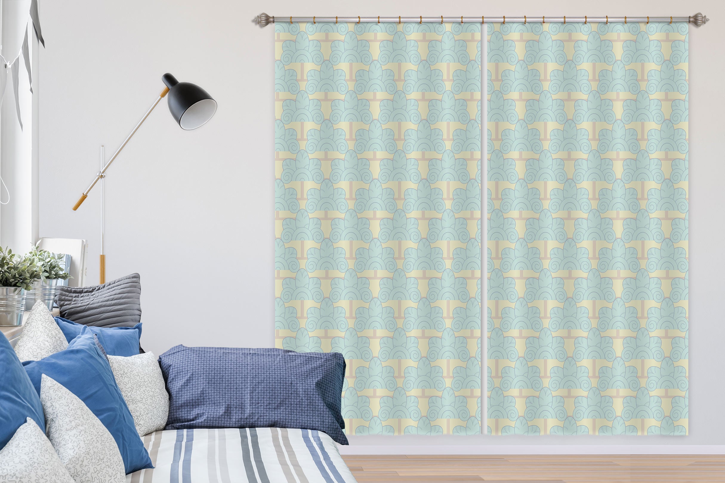 3D Yellow Pattern 98124 Kasumi Loffler Curtain Curtains Drapes