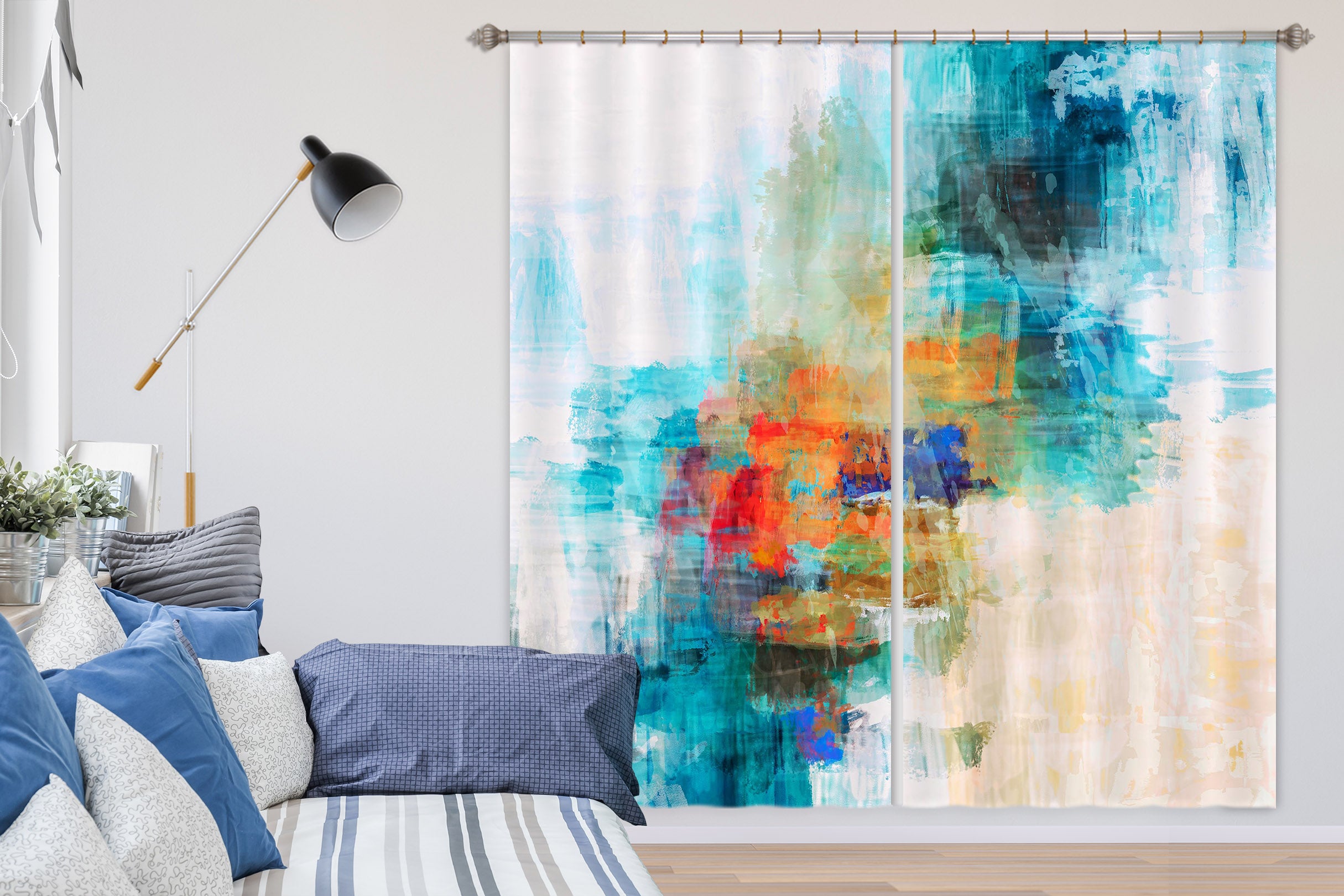 3D Blue Sea 205 Michael Tienhaara Curtain Curtains Drapes