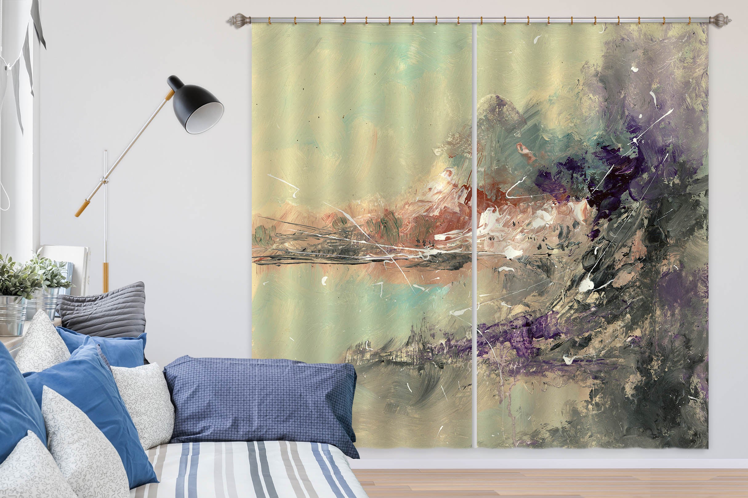 3D Seaside City 011 Anne Farrall Doyle Curtain Curtains Drapes