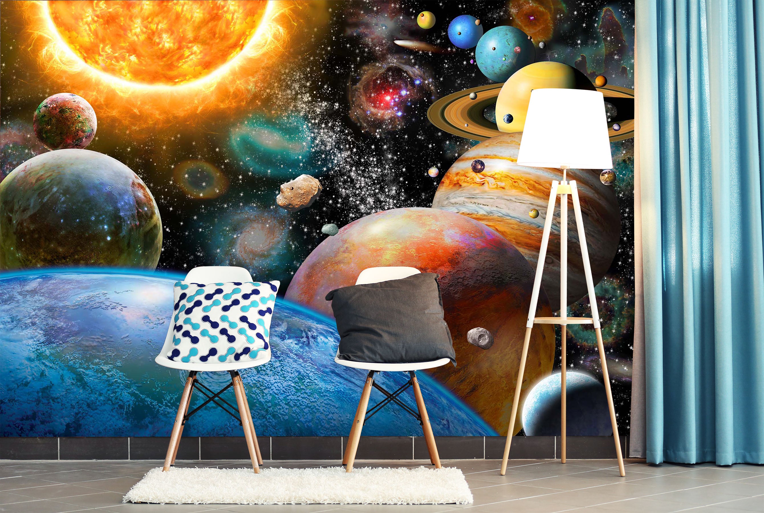 3D Color Planet 1405 Adrian Chesterman Wall Mural Wall Murals