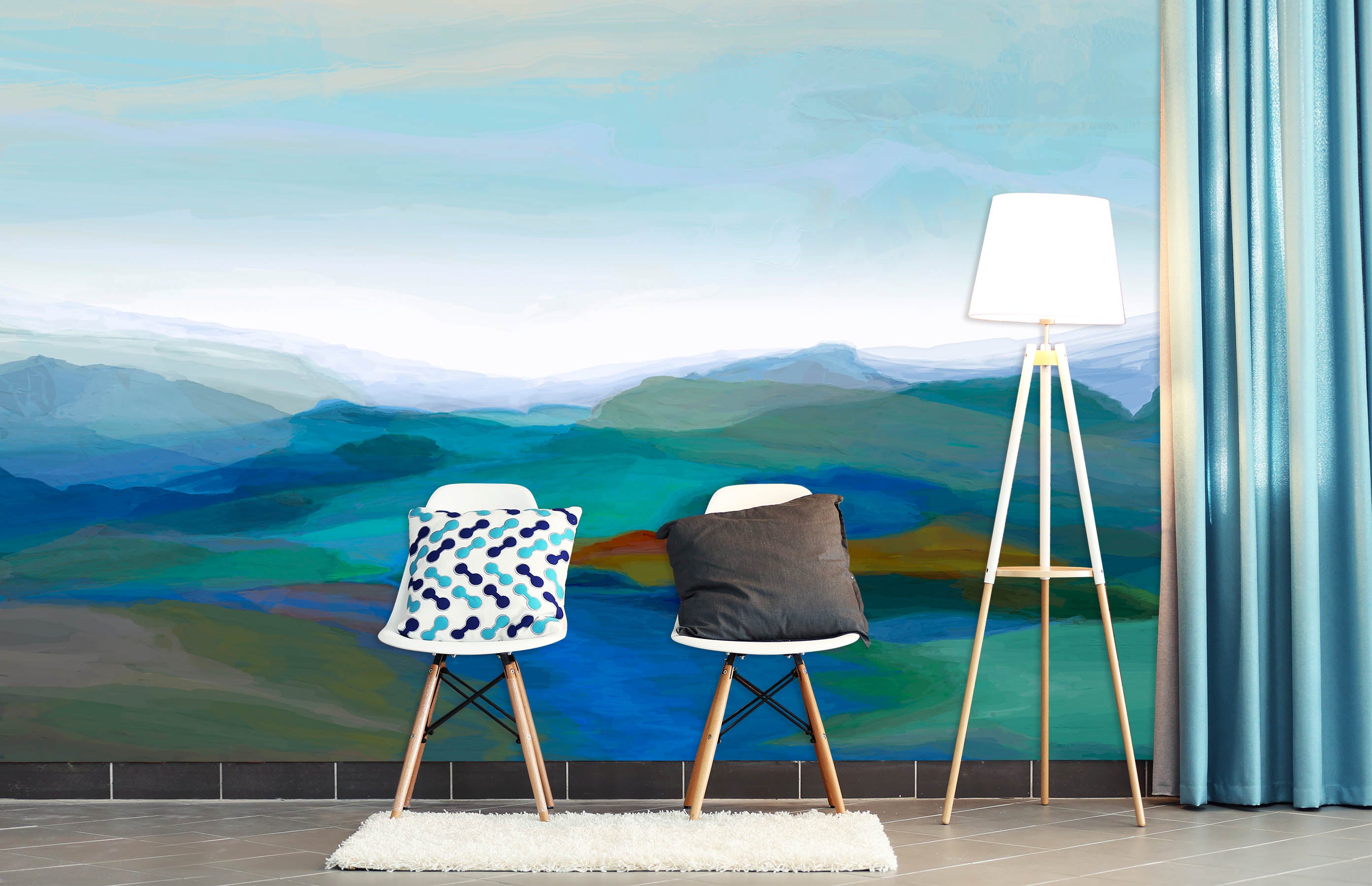 3D Valley Undulation 1420 Michael Tienhaara Wall Mural Wall Murals