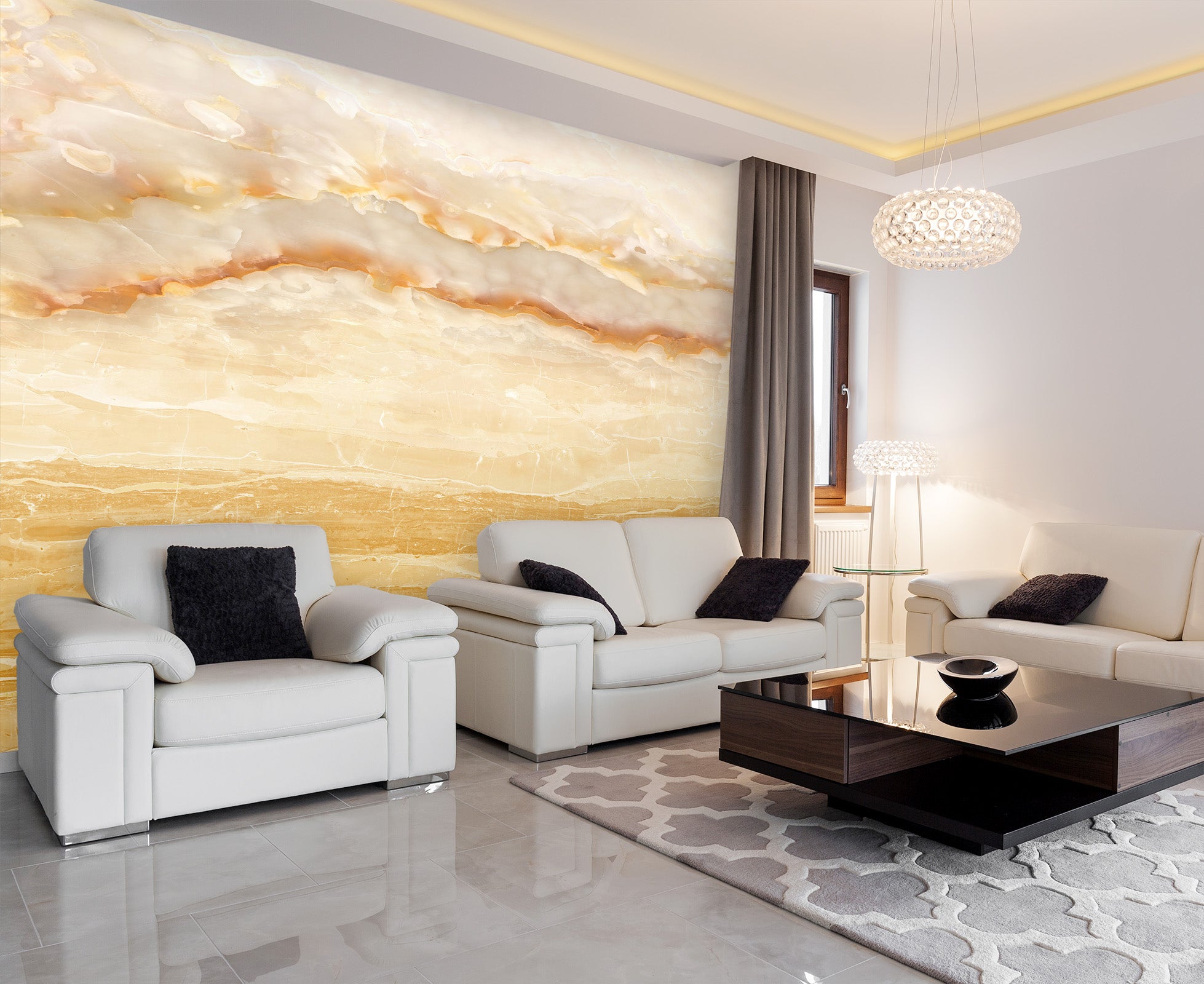 3D Yellow Pattern 1499 Wall Murals