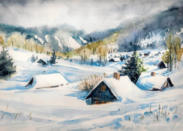 3D Winter Snow Hut 582 Wallpaper AJ Wallpaper 