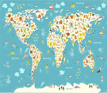 3D World Animal Map 754 Wallpaper AJ Wallpaper 