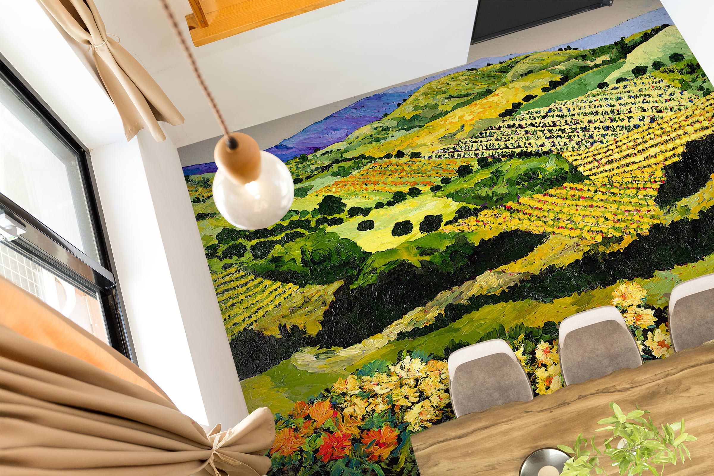 3D Field Lawn Flowers 9536 Allan P. Friedlander Floor Mural  Wallpaper Murals Self-Adhesive Removable Print Epoxy