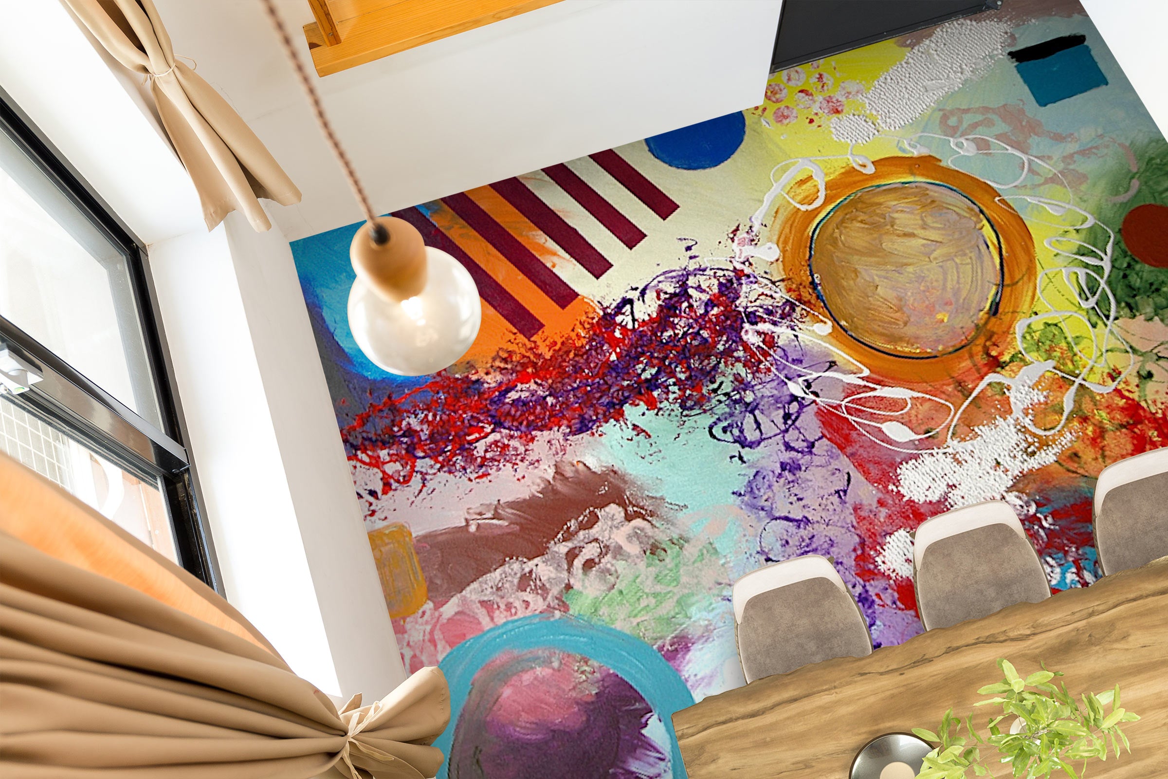 3D Paint Color Pattern 9507 Allan P. Friedlander Floor Mural  Wallpaper Murals Self-Adhesive Removable Print Epoxy