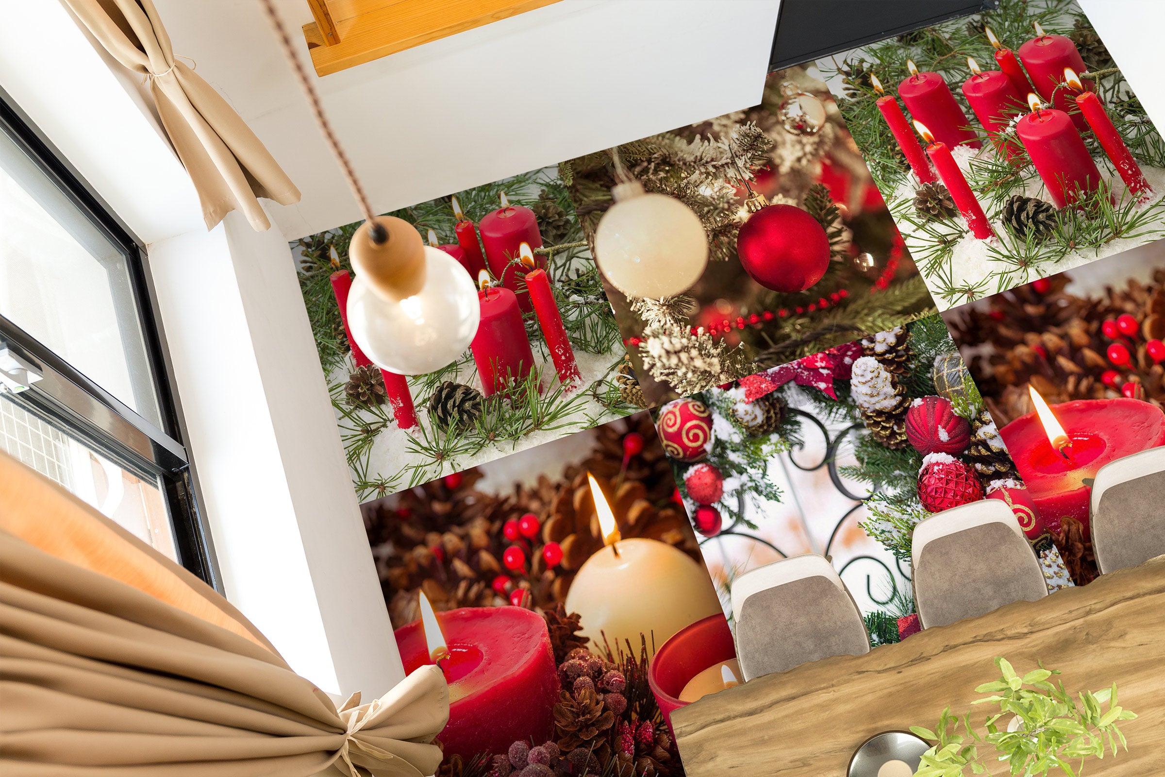 3D Red Candle 9871 Assaf Frank Floor Mural  Wallpaper Murals Self-Adhesive Removable Print Epoxy