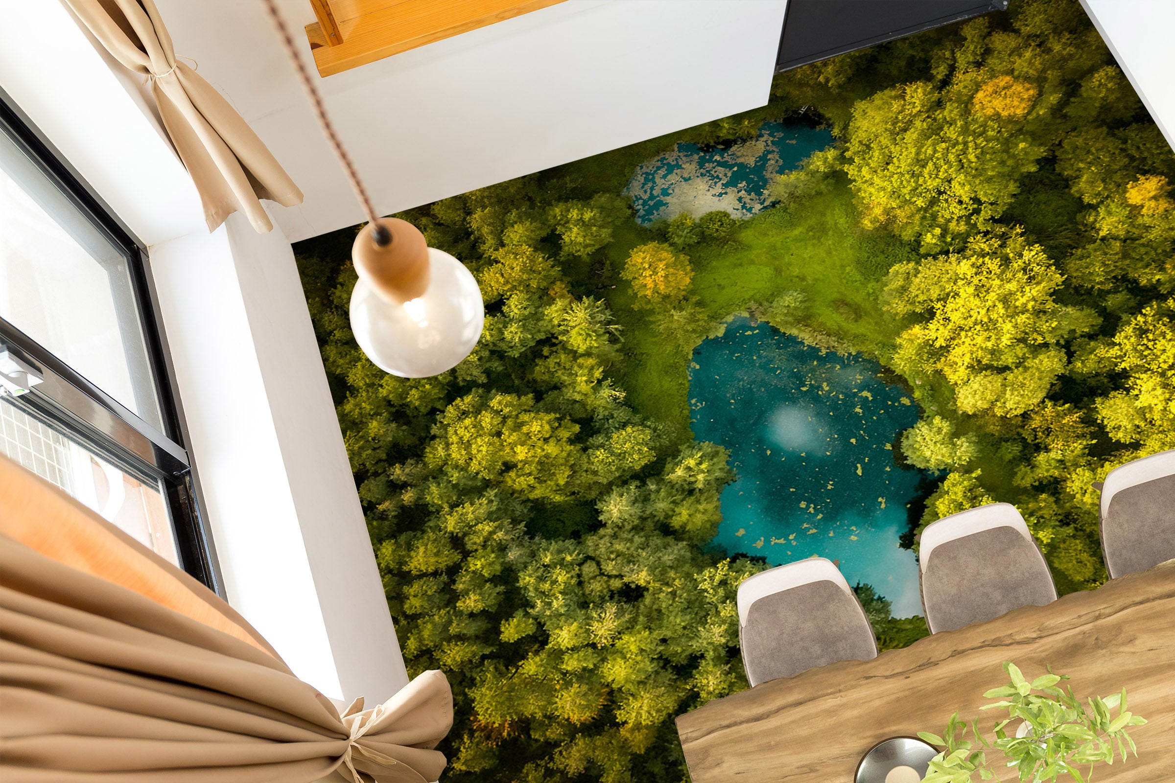 3D Small Lake In The Forest 585 Floor Mural  Wallpaper Murals Rug & Mat Print Epoxy waterproof bath floor