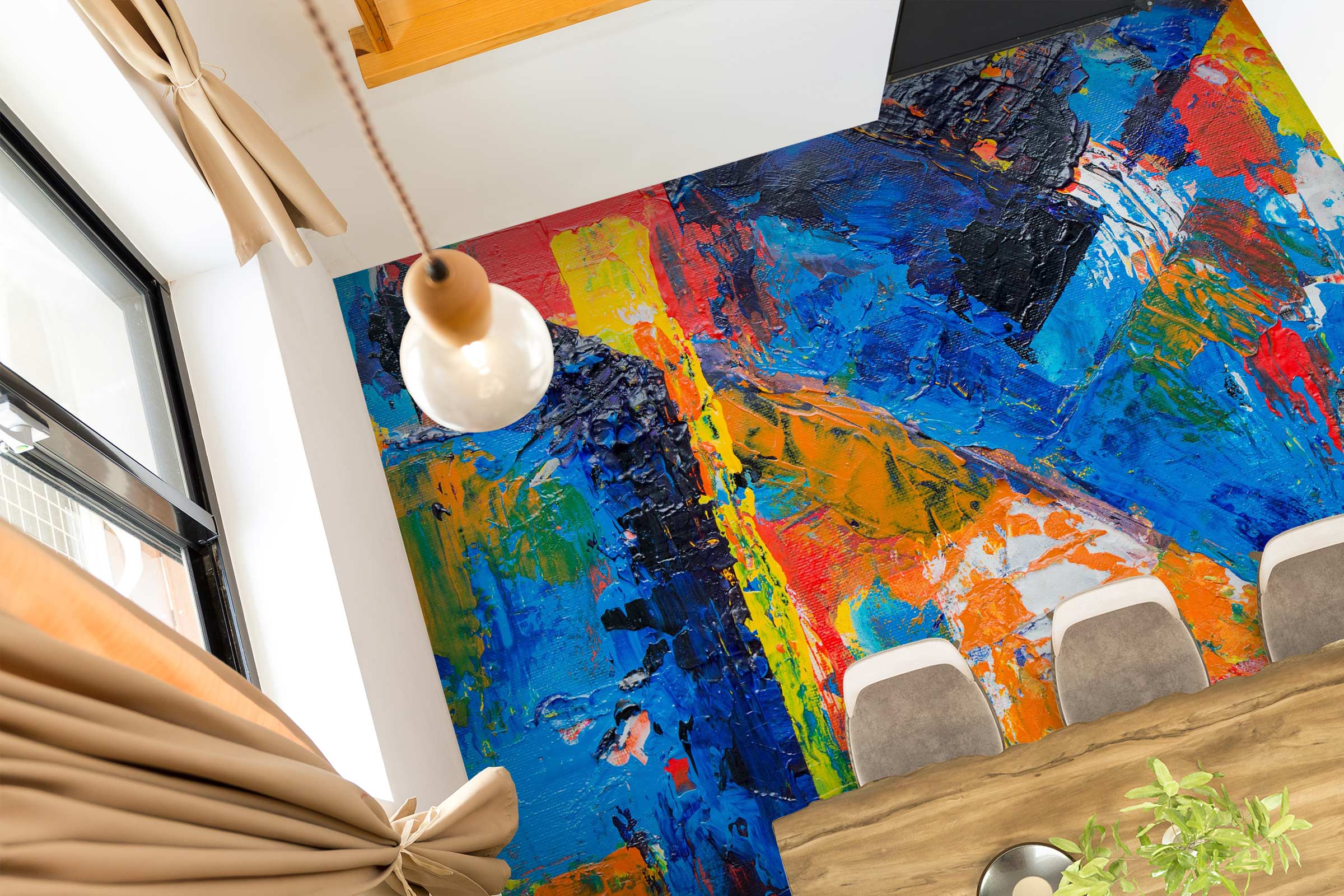 3D Abstract Oil Painting 1115 Floor Mural
