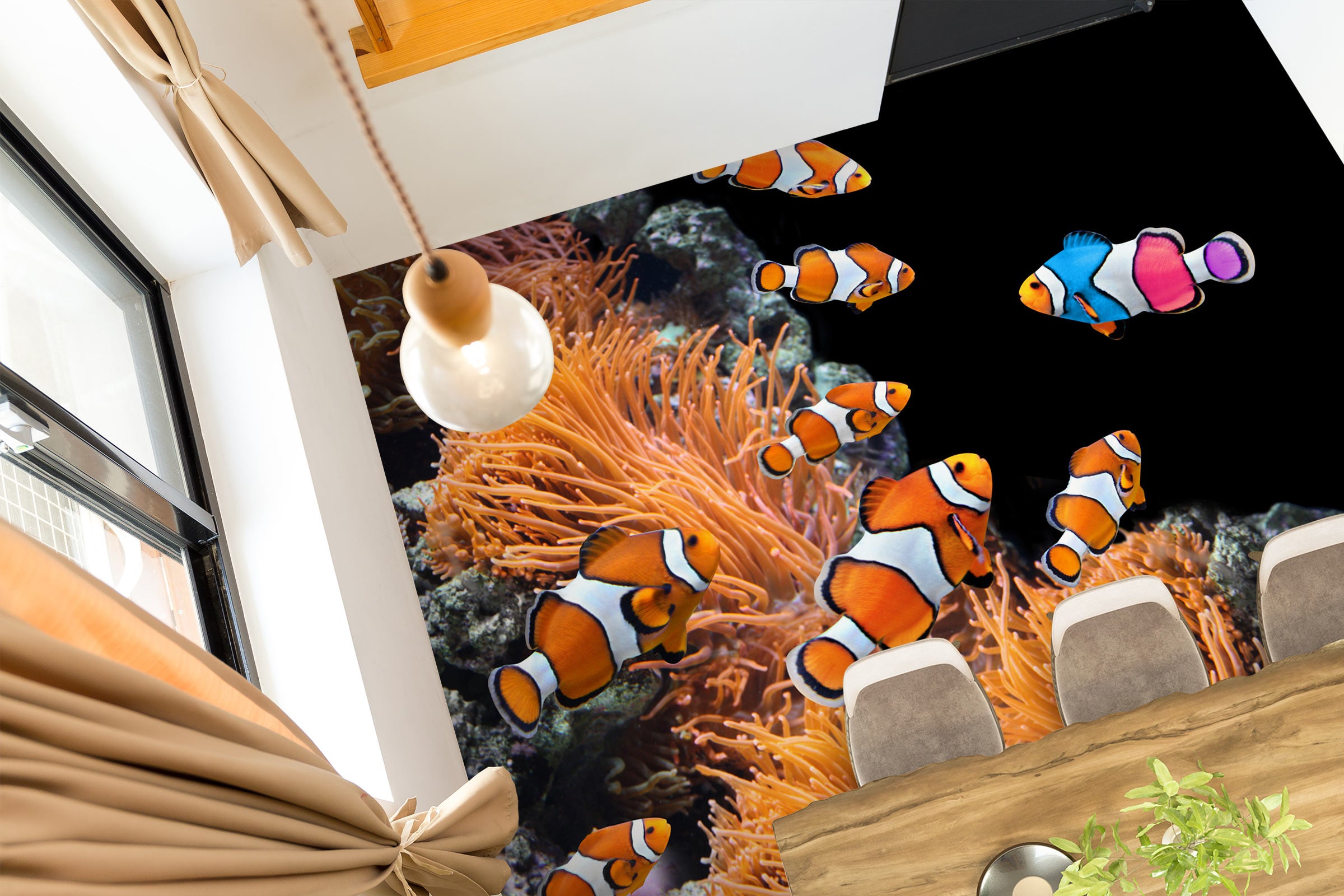 3D Orange Coral 680 Floor Mural  Wallpaper Murals Rug & Mat Print Epoxy waterproof bath floor