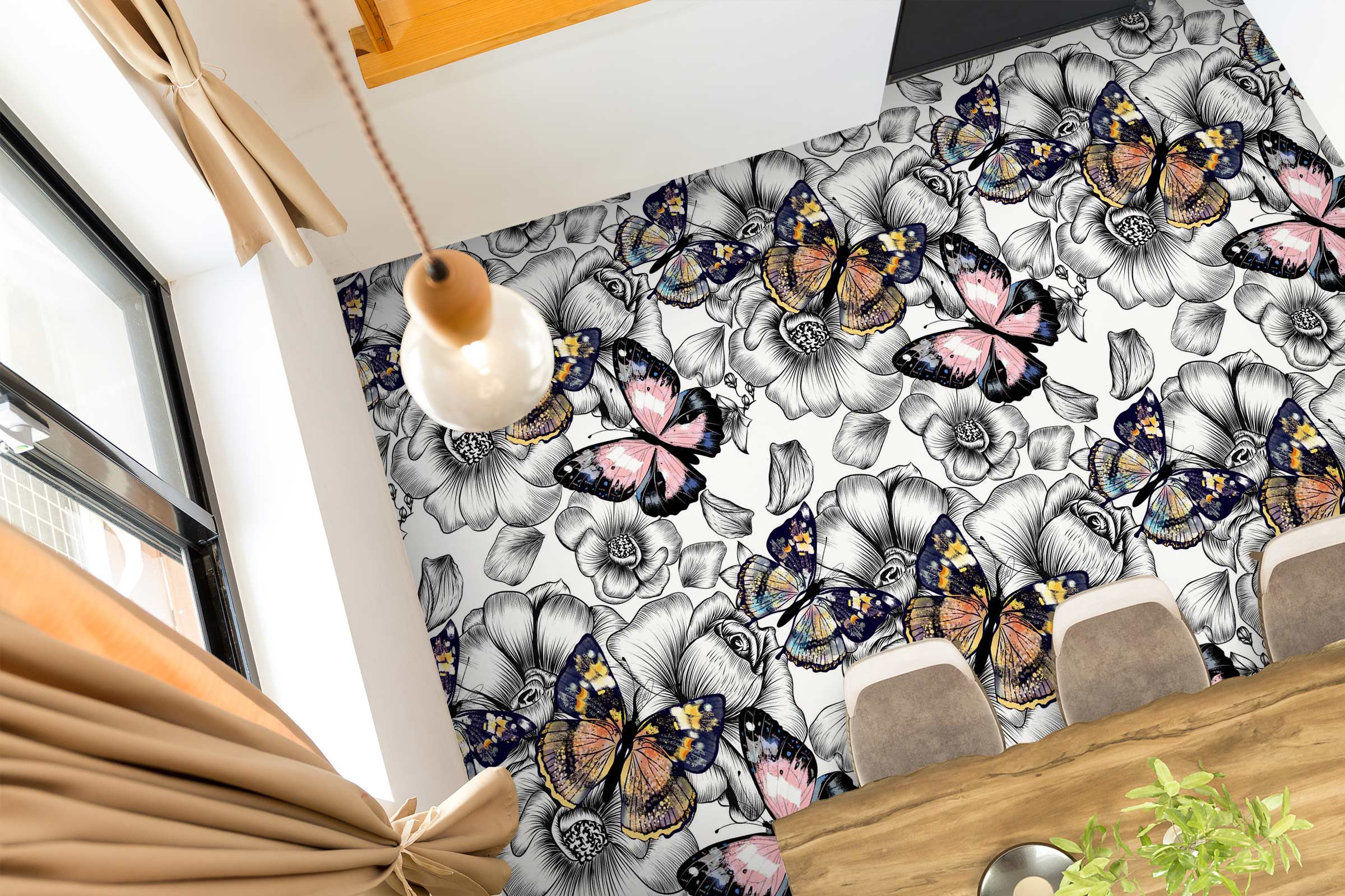 3D Story Butterflies 1195 Floor Mural  Wallpaper Murals Self-Adhesive Removable Print Epoxy