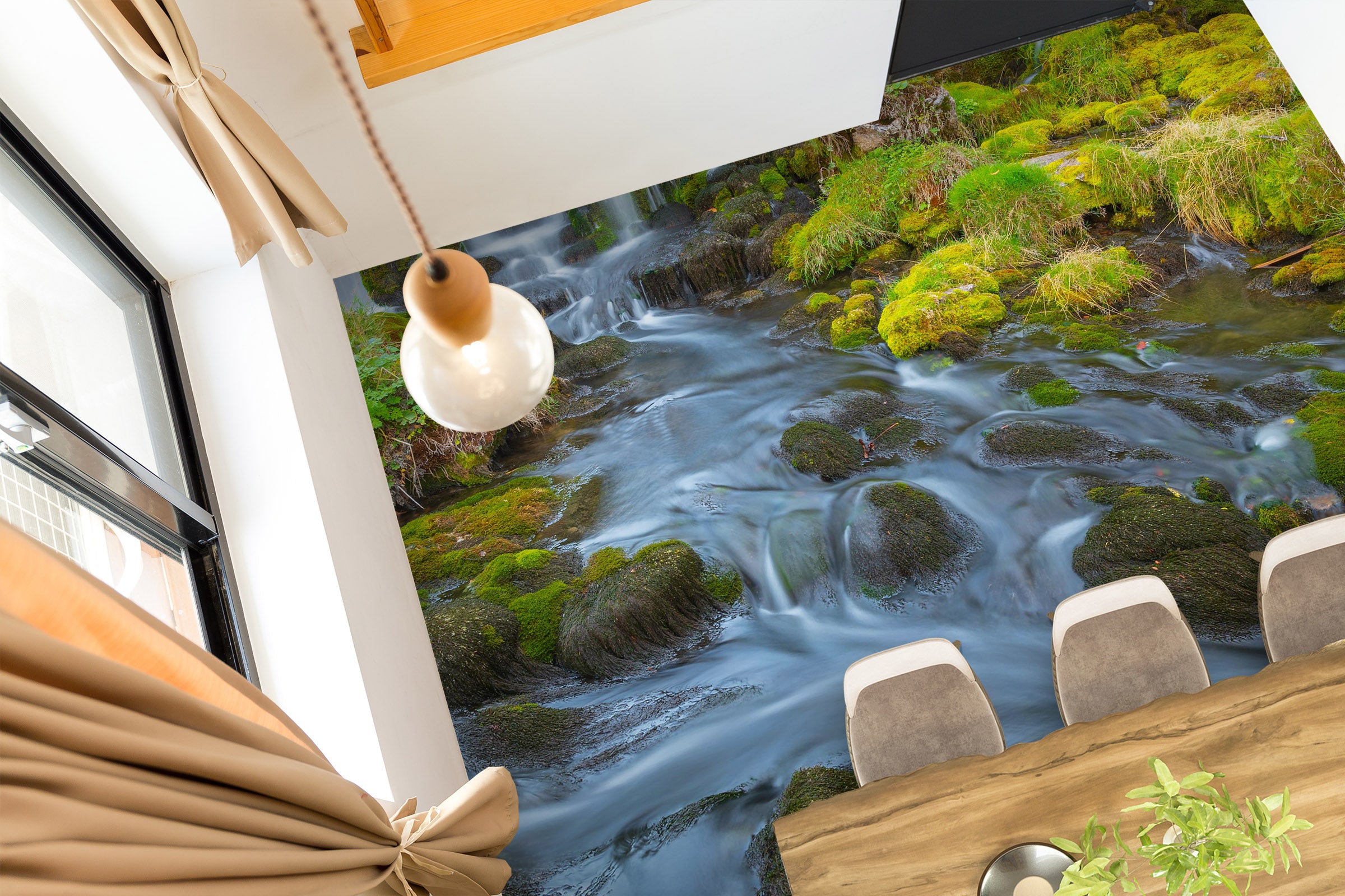 3D Soothing Running Water 734 Floor Mural  Wallpaper Murals Rug & Mat Print Epoxy waterproof bath floor