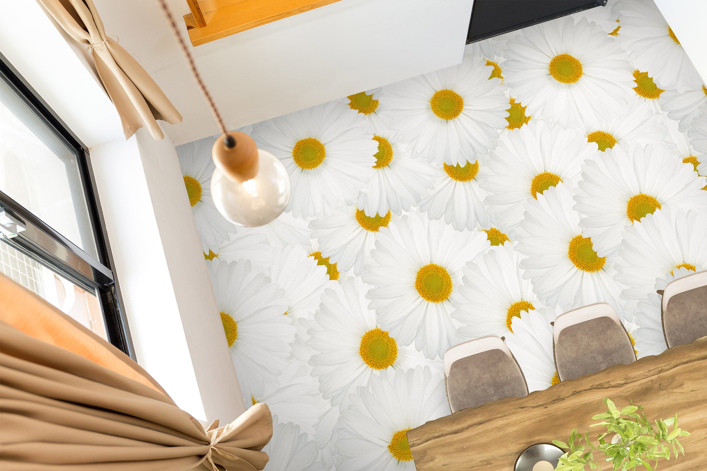 3D Cascading Daisies 786 Floor Mural  Wallpaper Murals Rug & Mat Print Epoxy waterproof bath floor
