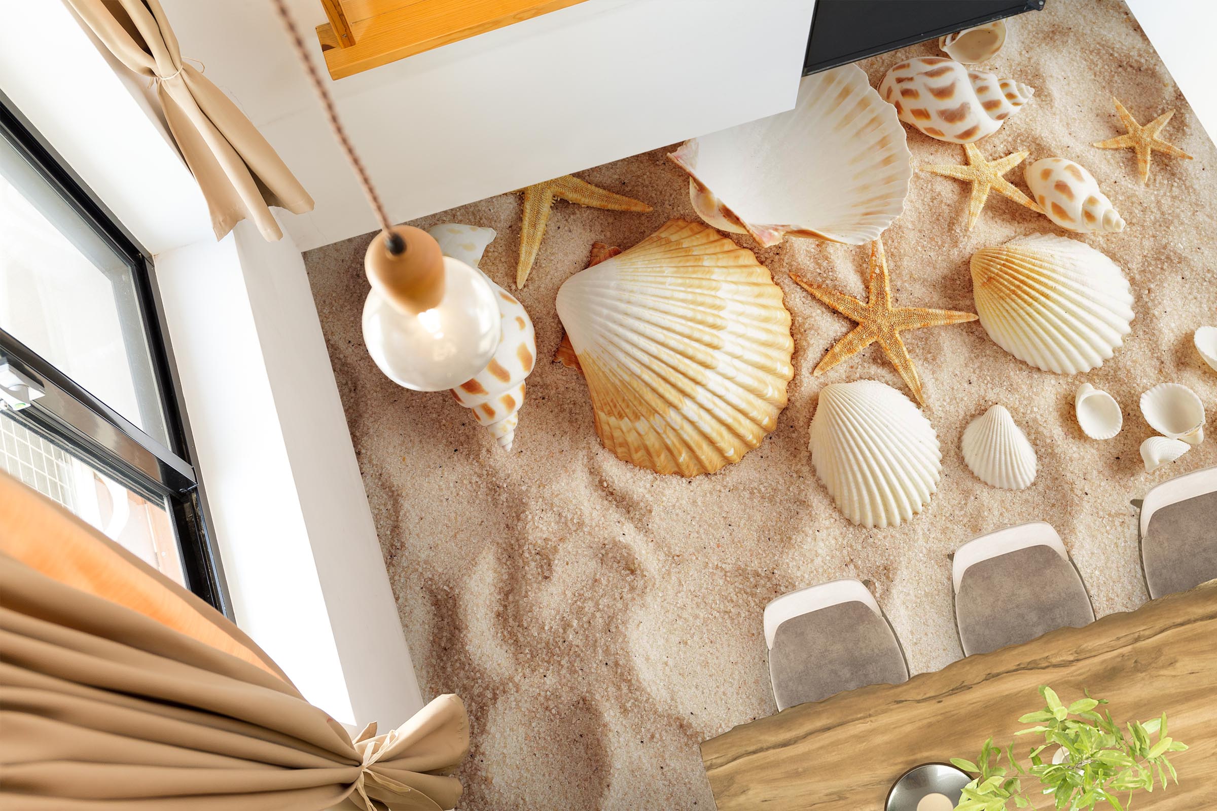 3D White Shells And Conch 195 Floor Mural  Wallpaper Murals Rug & Mat Print Epoxy waterproof bath floor