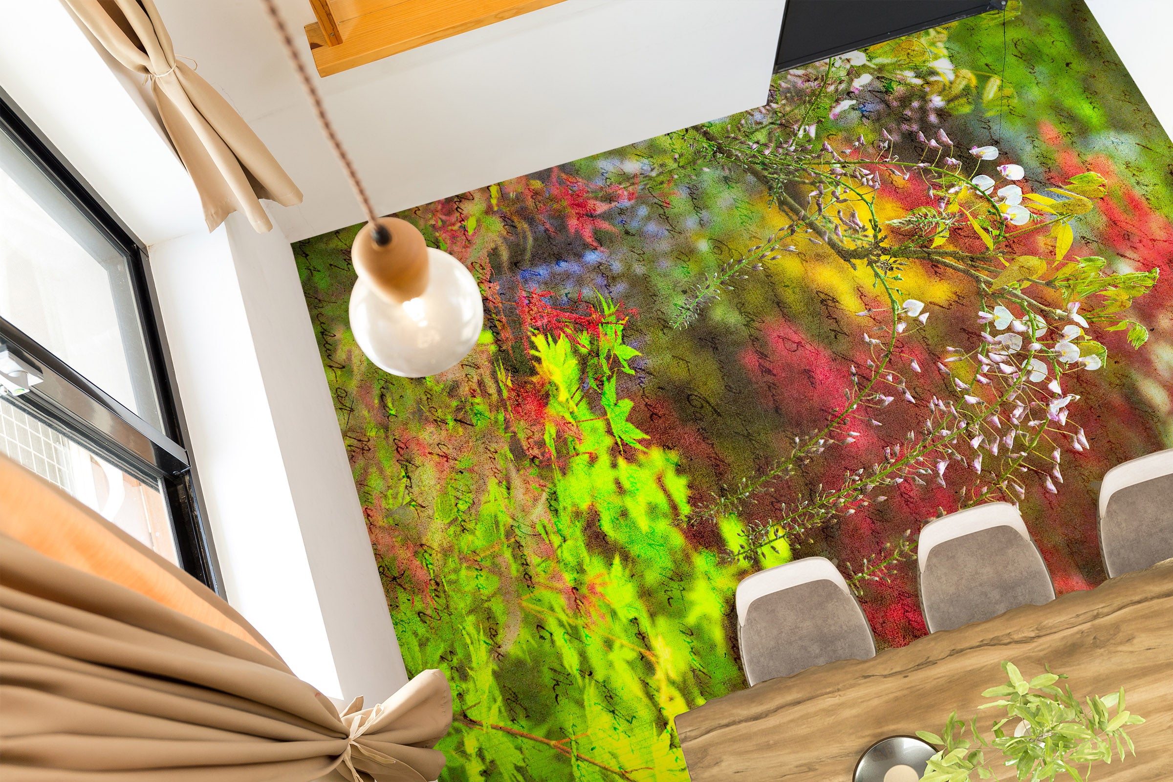 3D Leaves Branches 98175 Adrian Chesterman Floor Mural  Wallpaper Murals Self-Adhesive Removable Print Epoxy