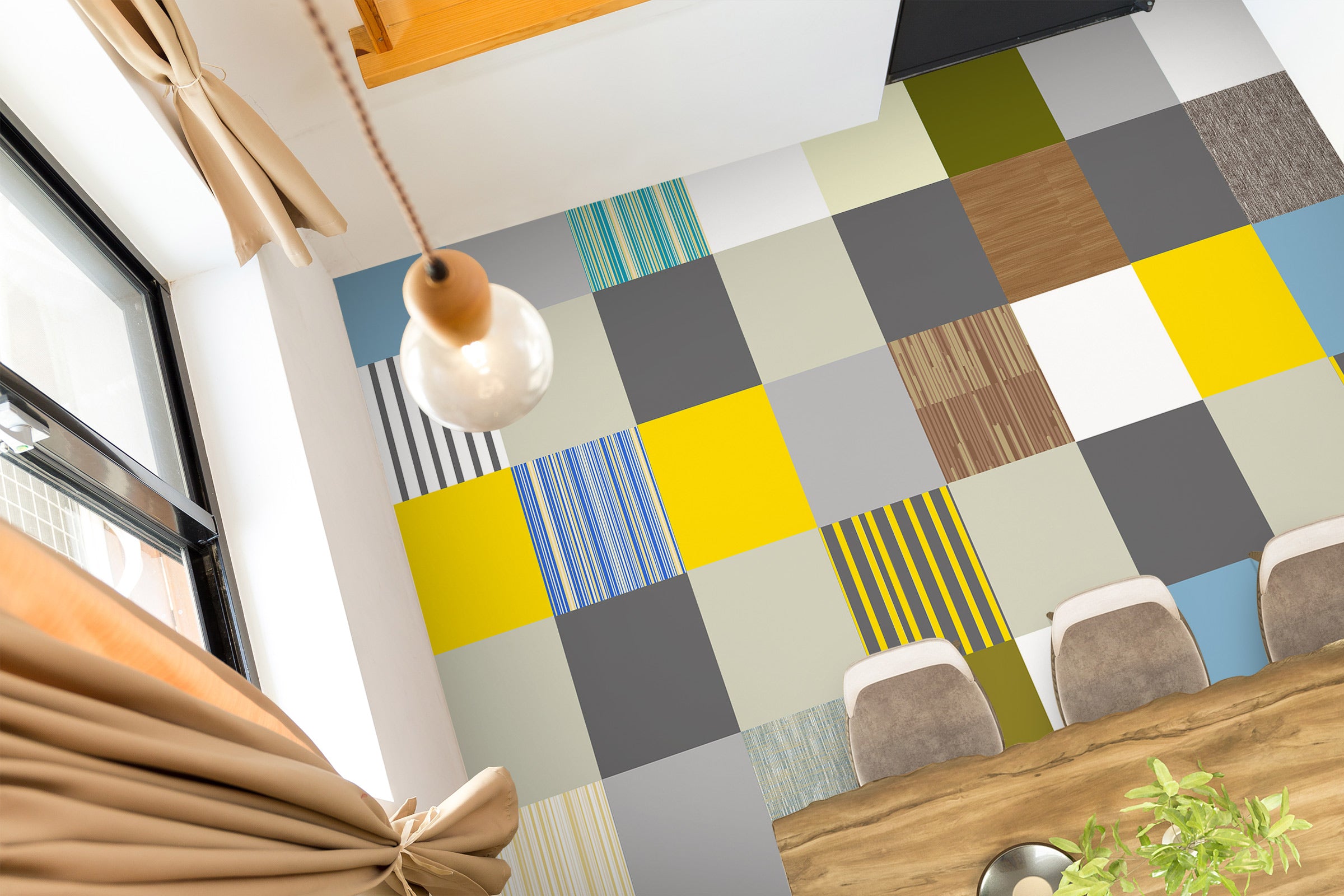 3D Rich Color Squares 1201 Floor Mural  Wallpaper Murals Self-Adhesive Removable Print Epoxy