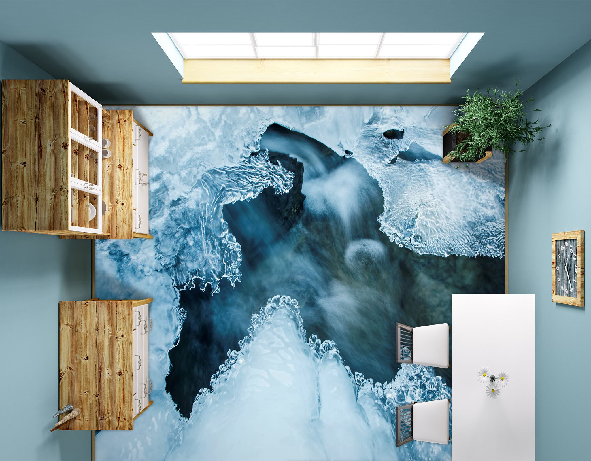 3D Dreamy Ice 029 Floor Mural  Wallpaper Murals Rug & Mat Print Epoxy waterproof bath floor