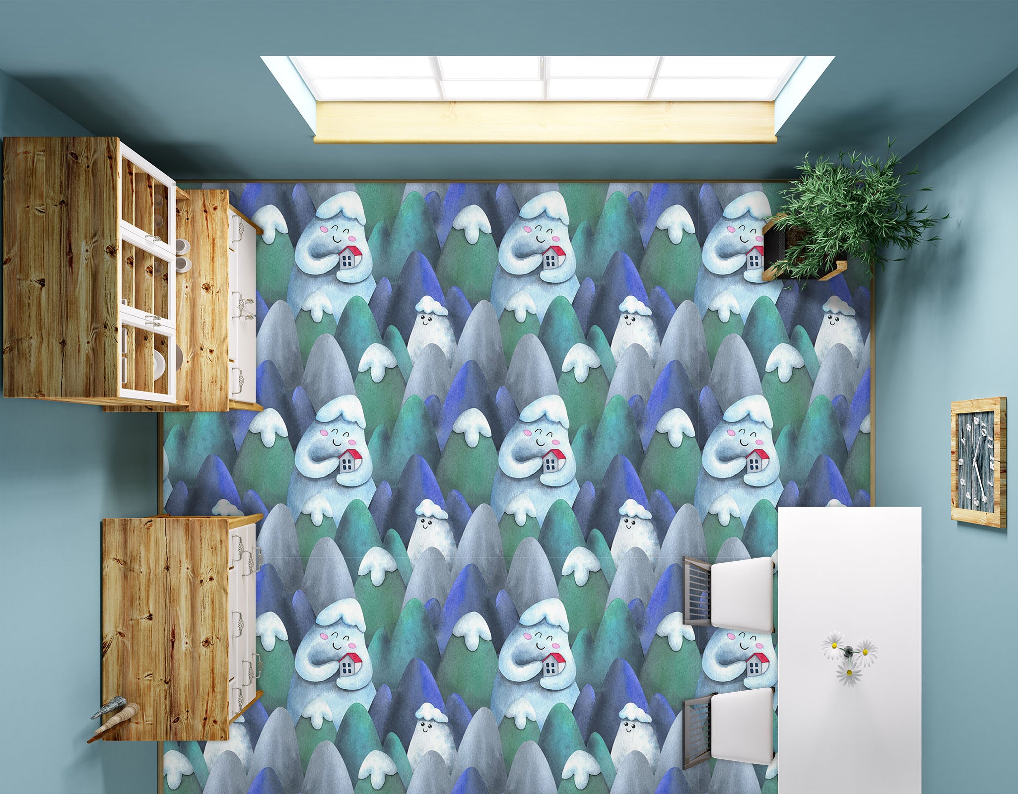 3D Cute Elf Protection 1263 Floor Mural  Wallpaper Murals Self-Adhesive Removable Print Epoxy