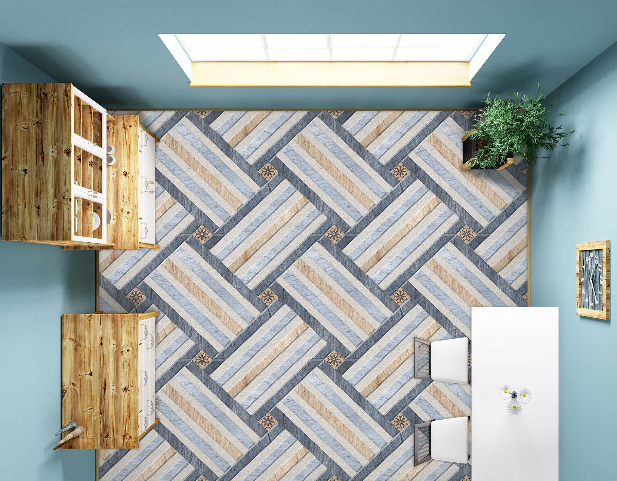3D Artistic Staggered Stripes 778 Floor Mural  Wallpaper Murals Rug & Mat Print Epoxy waterproof bath floor