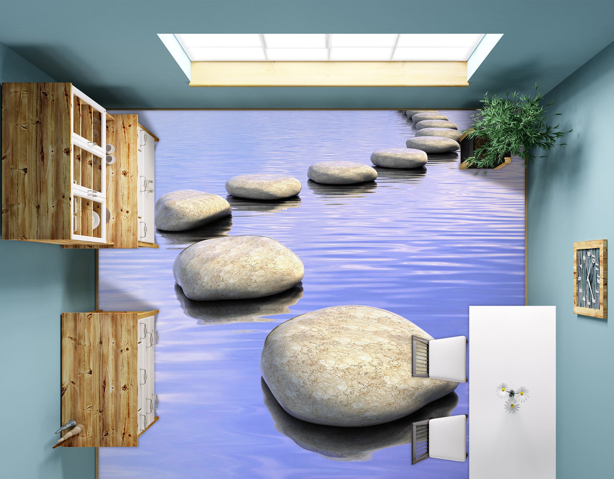 3D Purple River 608 Floor Mural  Wallpaper Murals Rug & Mat Print Epoxy waterproof bath floor