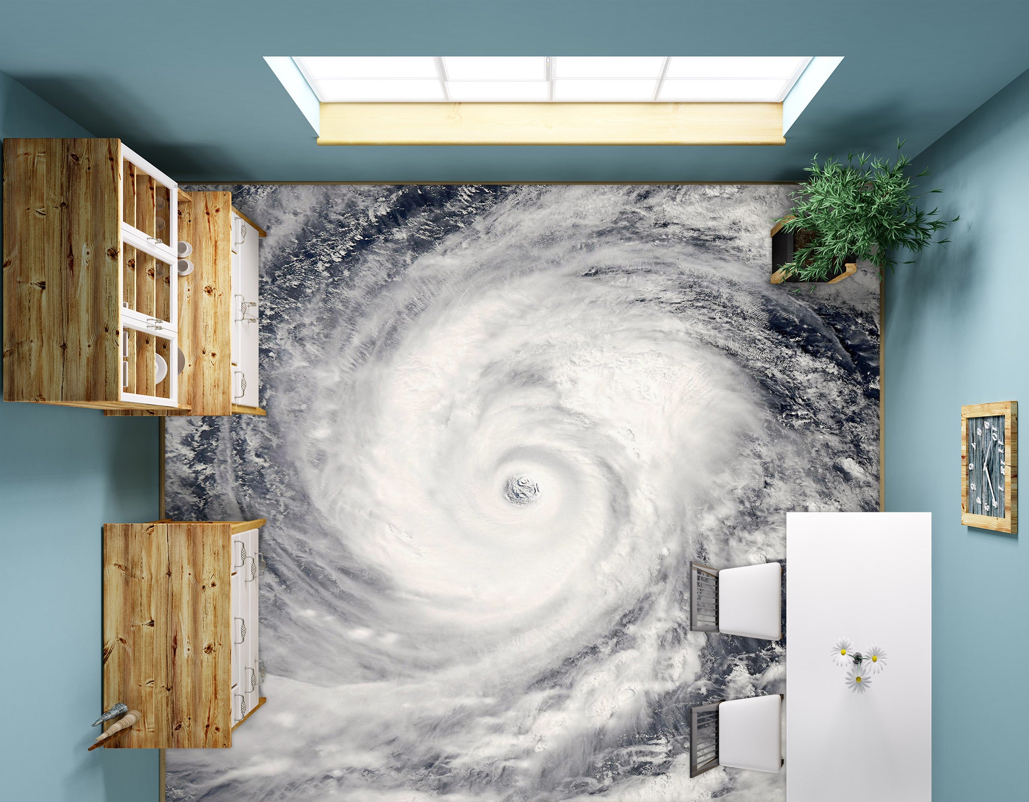 3D Weather Whirlpool 1390 Floor Mural