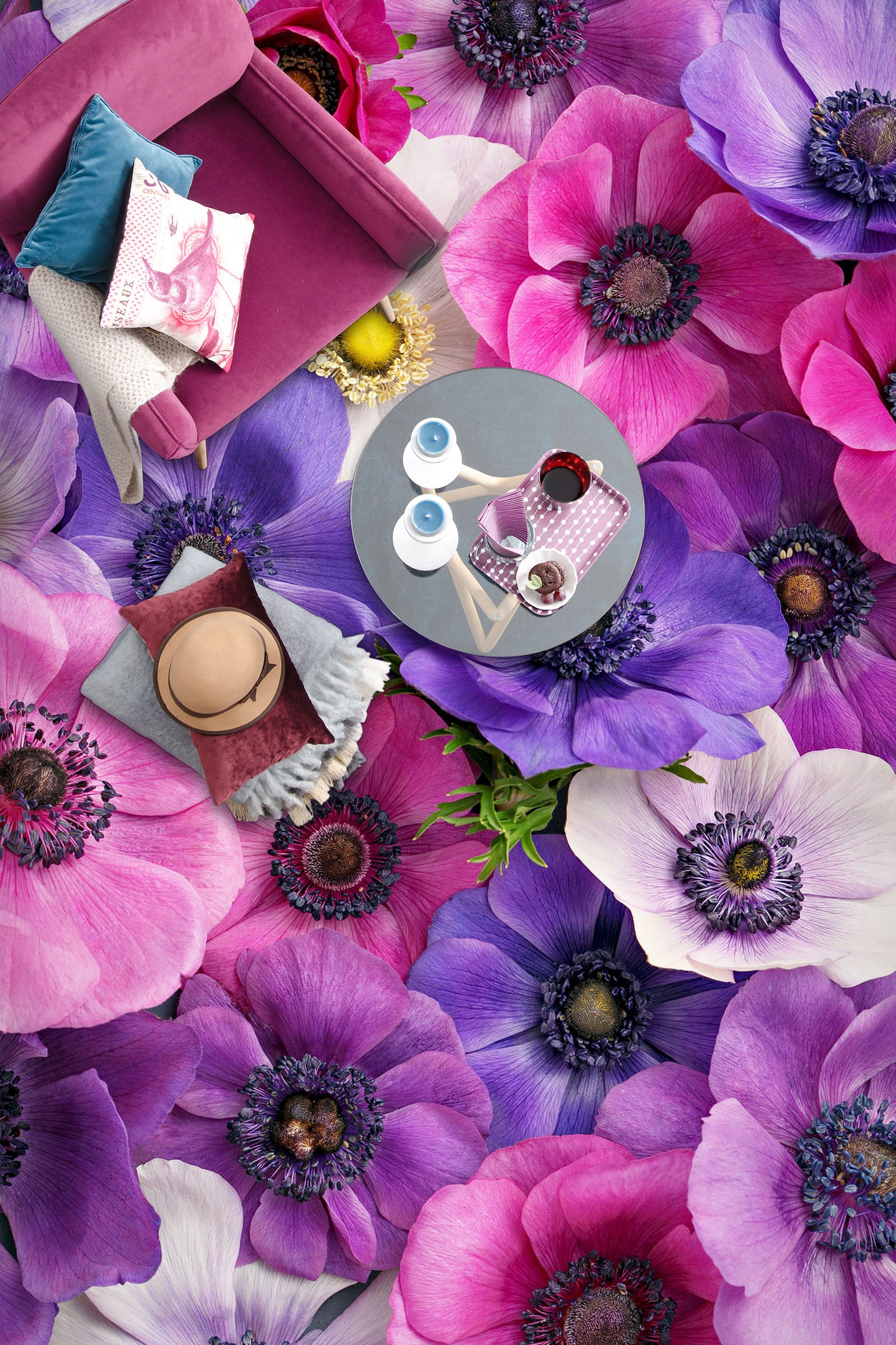 3D Anemone 398 Floor Mural  Wallpaper Murals Rug & Mat Print Epoxy waterproof bath floor