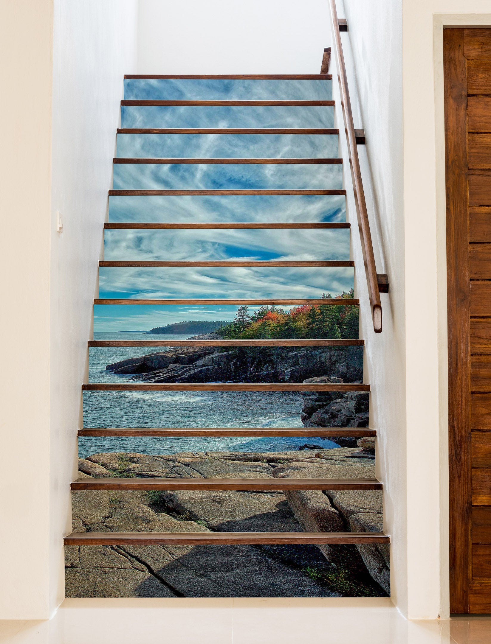 3D Seaside Stones 9489 Kathy Barefield Stair Risers