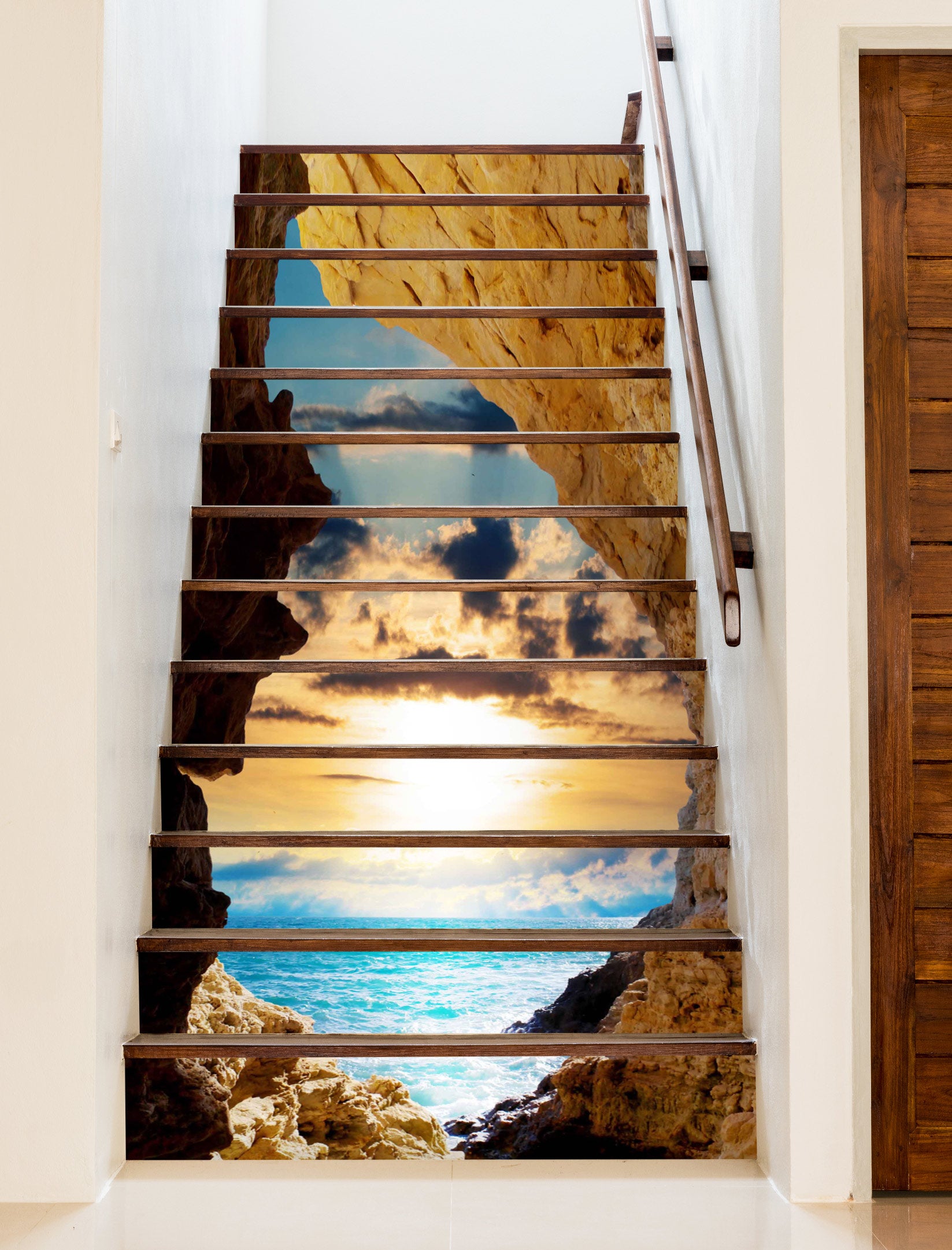 3D The Sea And The Sun Outside The Valley 395 Stair Risers