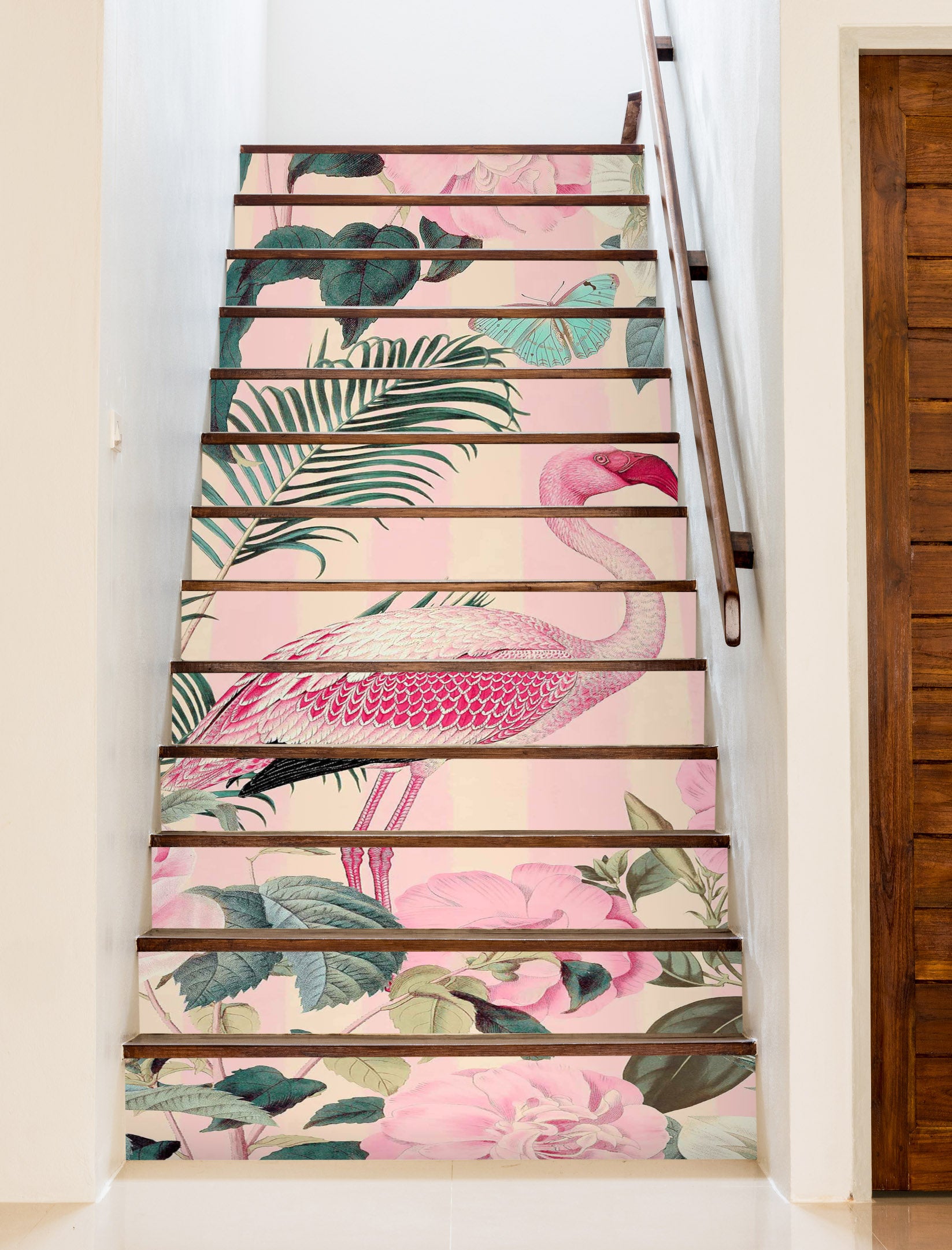 3D Flamingo Pink 109202 Andrea Haase Stair Risers