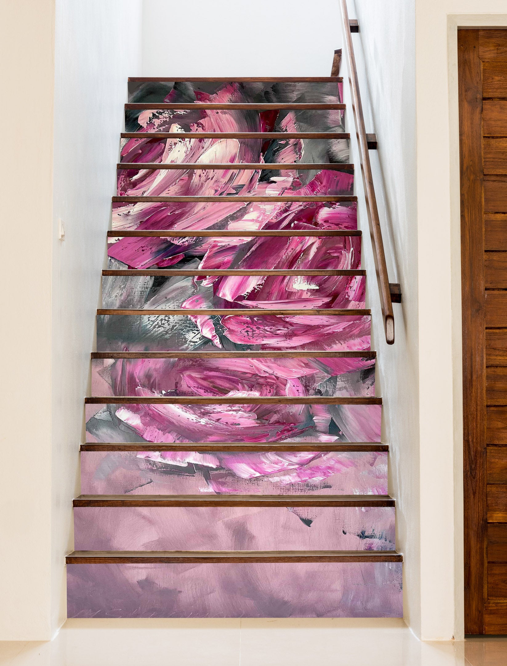 3D Purple Rose 3930 Skromova Marina Stair Risers