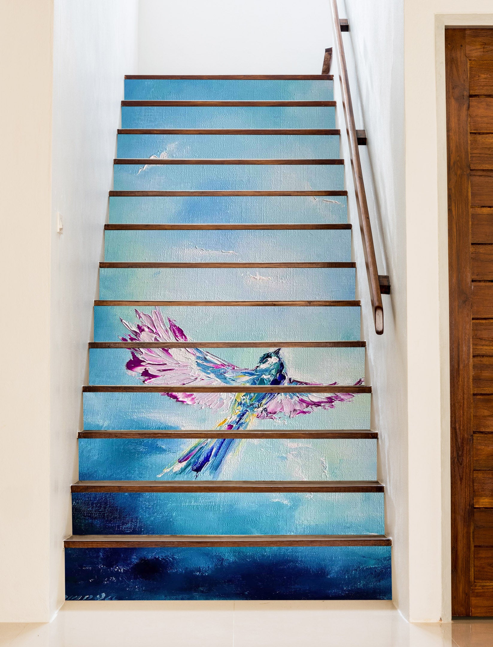 3D Painted Bird 825 Skromova Marina Stair Risers