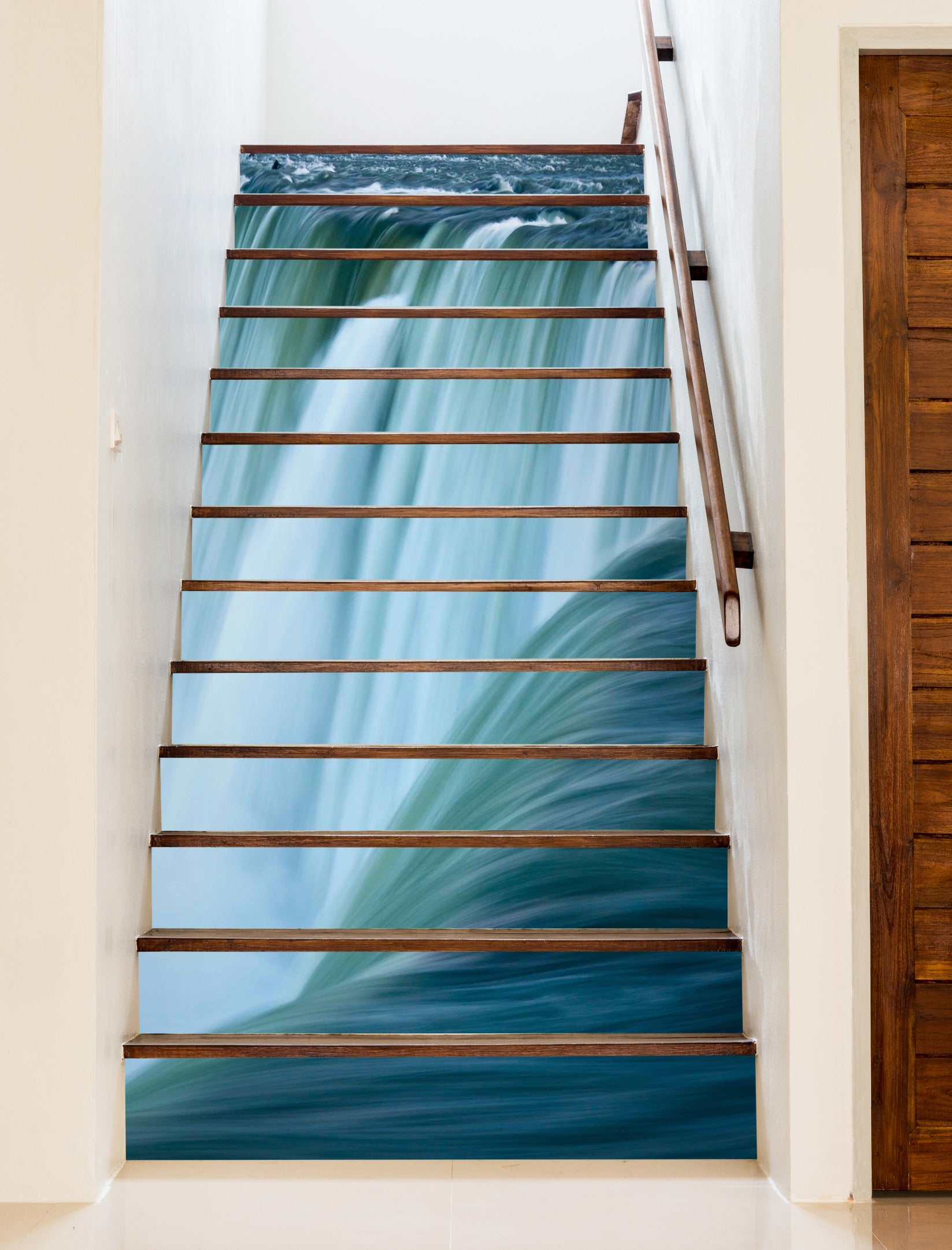 3D The Majestic Waterfall 397 Stair Risers