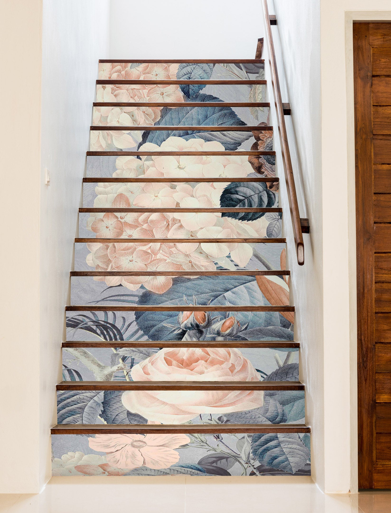 3D Rose Flower 11008 Andrea Haase Stair Risers